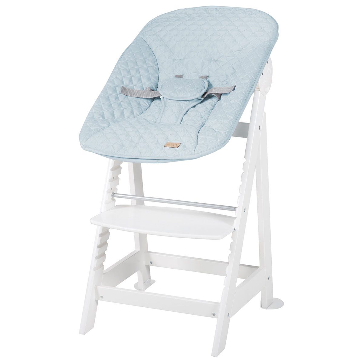 Roba Treppenhochstuhl Born Up 2 in 1 weiß roba Style türkis Hochstuhl mit Liegefunktion