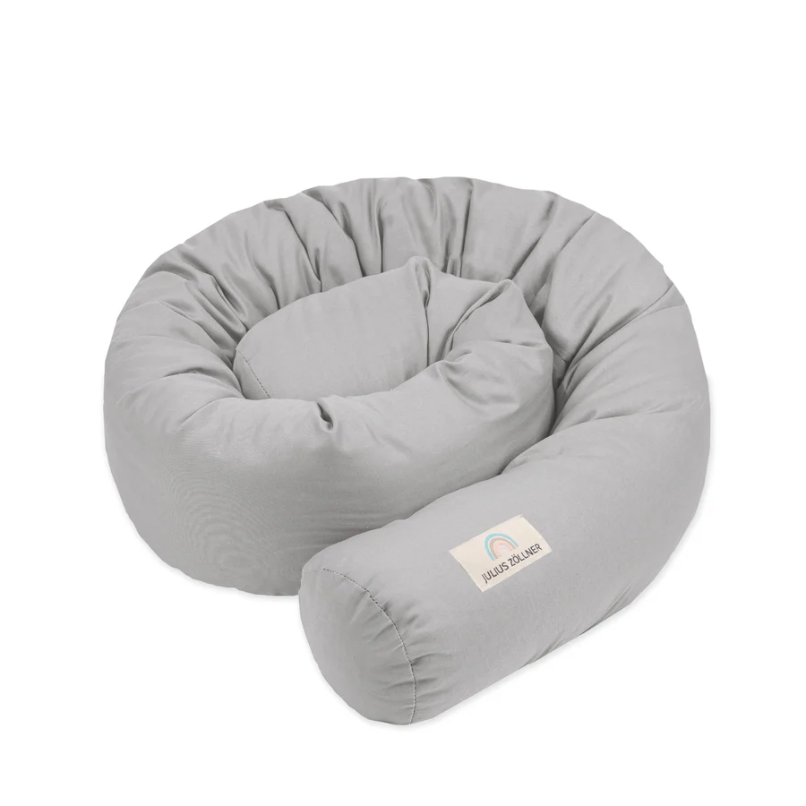 Zöllner Bettschlange uni light grey Länge 180 cm - für alle Betten geeignet