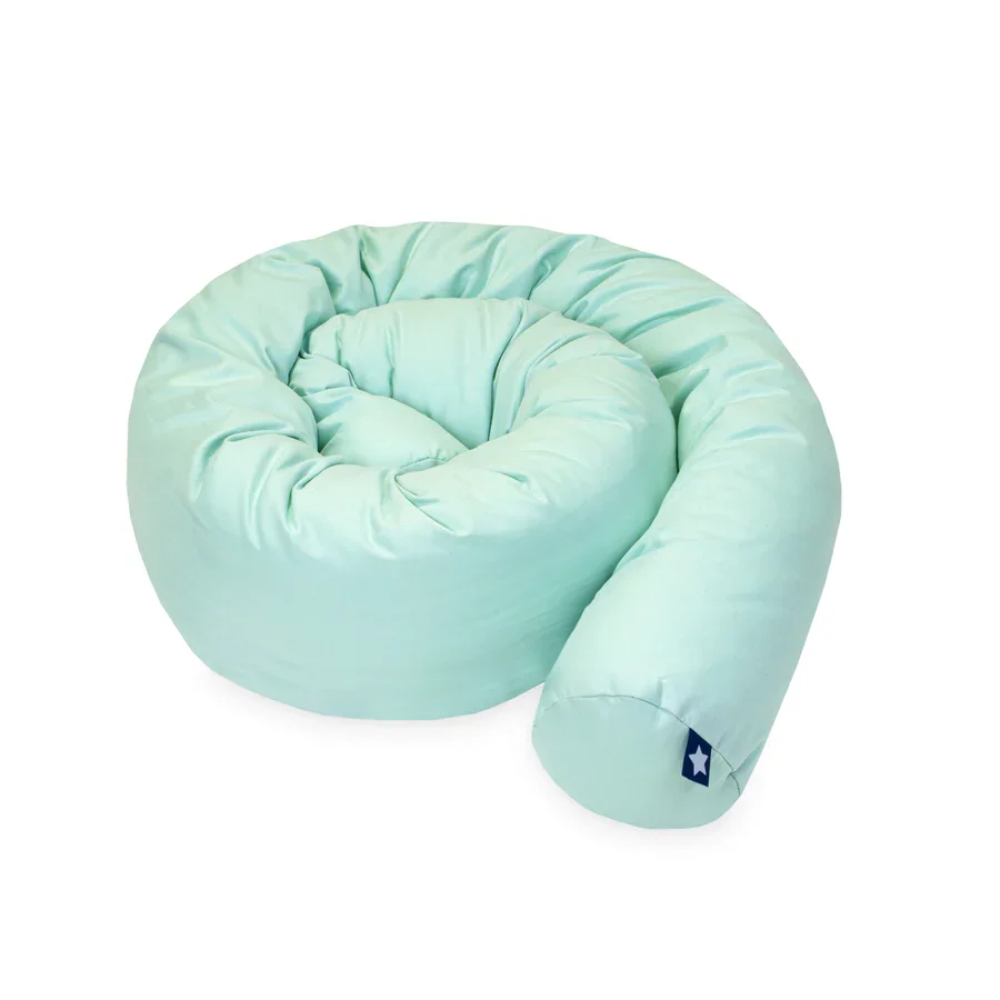 Zöllner Nestchenschlange uni aqua mint Länge 180 cm - für alle Betten geeignet