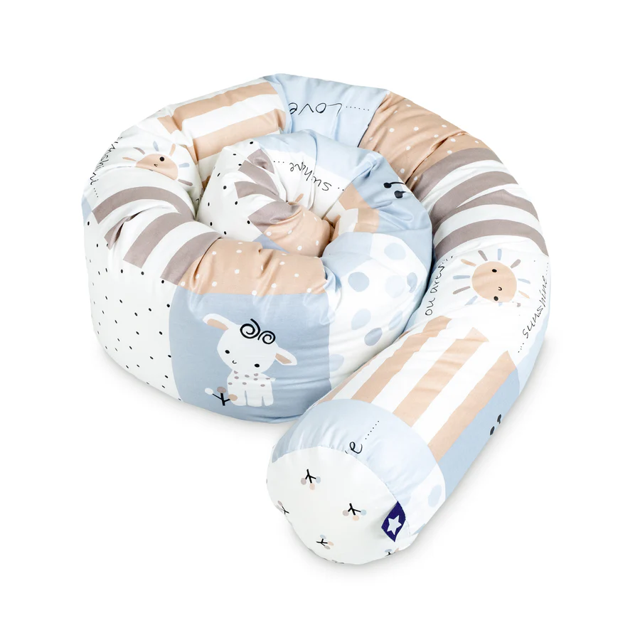 Zöllner Bettschlange Patch blue Länge 180 cm - für alle Betten geeignet