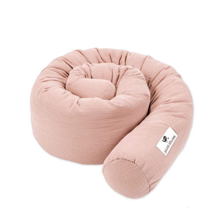 Zöllner Nestchenschlange Musselin dusty rose Länge 180 cm - für alle Betten geeignet