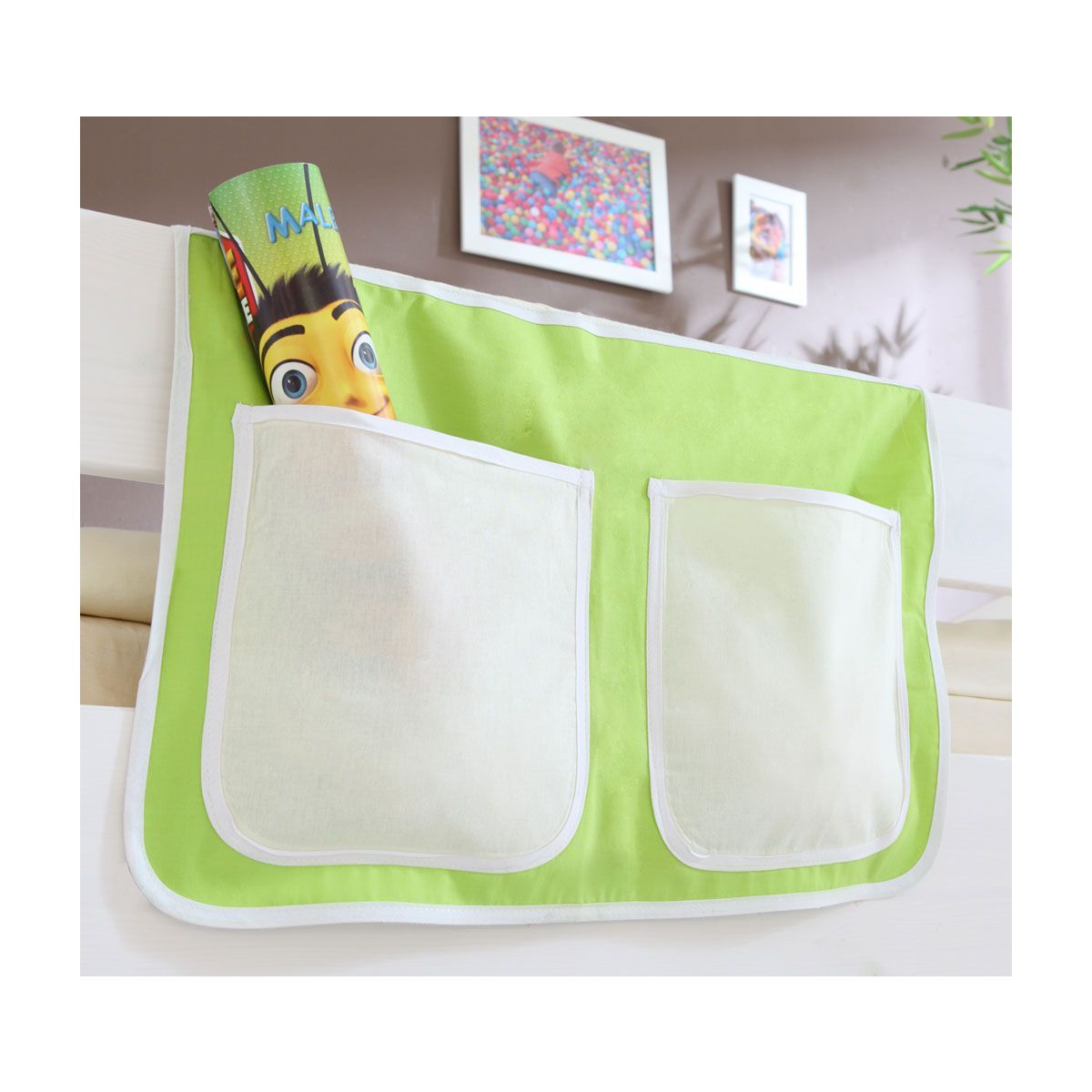 Ticaa Betttasche für Hoch- und Etagenbett Dessin wählbar ( Betttasche: Pirat Braun-Beige / 809537)