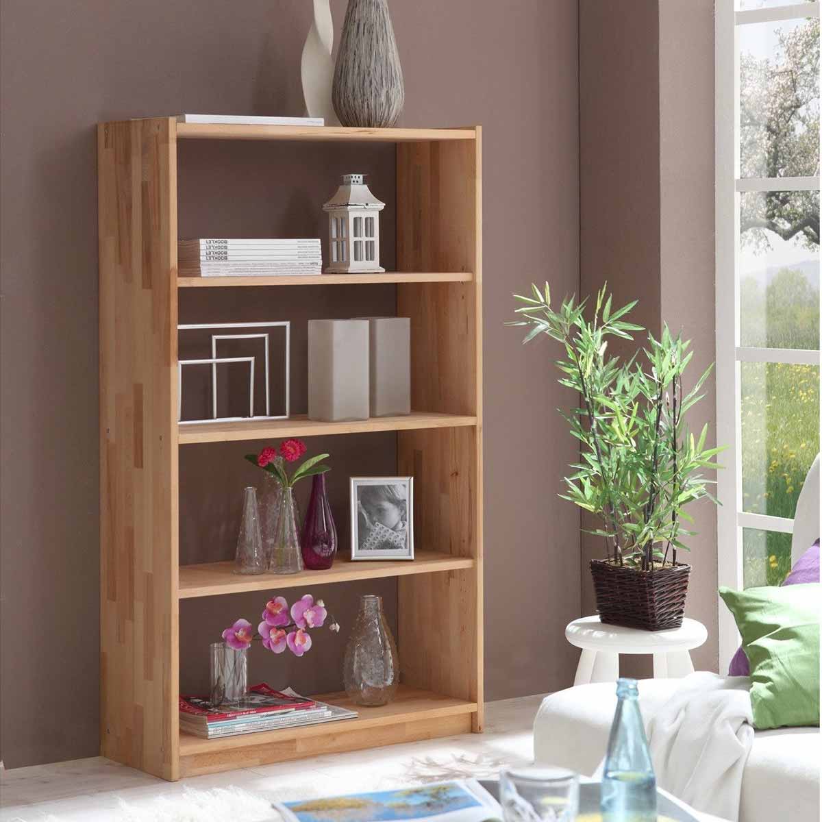 Ticaa Standregal Simon 145 cm Buche massiv Natur