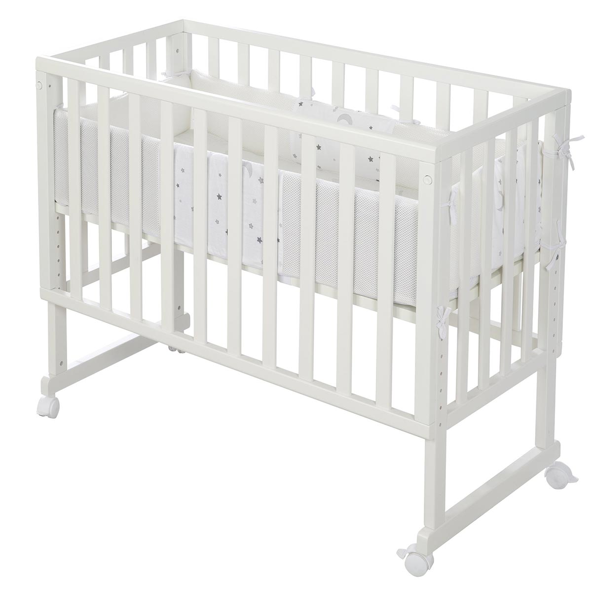Roba Stubenbett 3 in 1 Sternenzauber safe asleep inkl. Matratze, Nestchen & Rollen