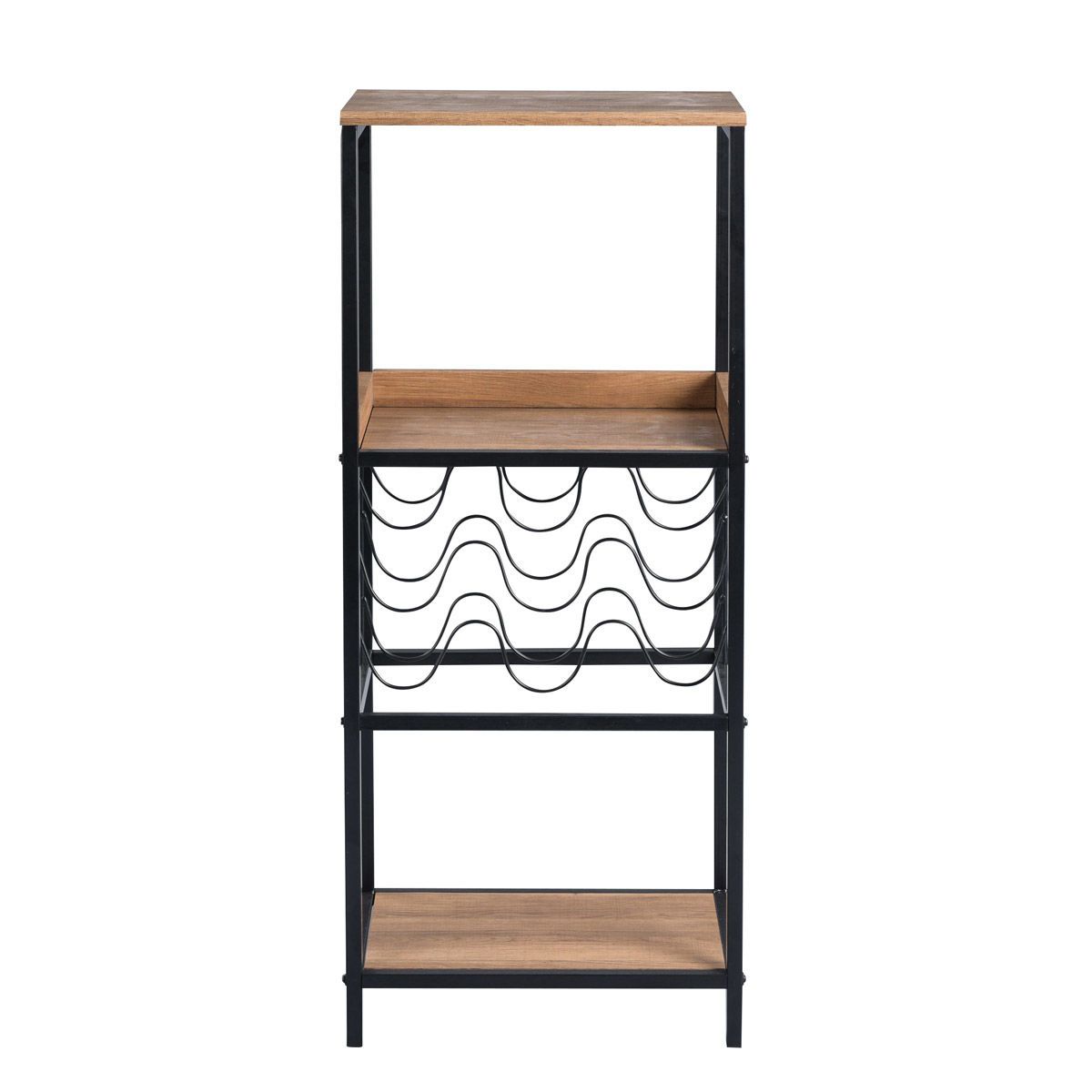 M2 Kollektion Flaschenregal Burgund Dekor Eiche braun