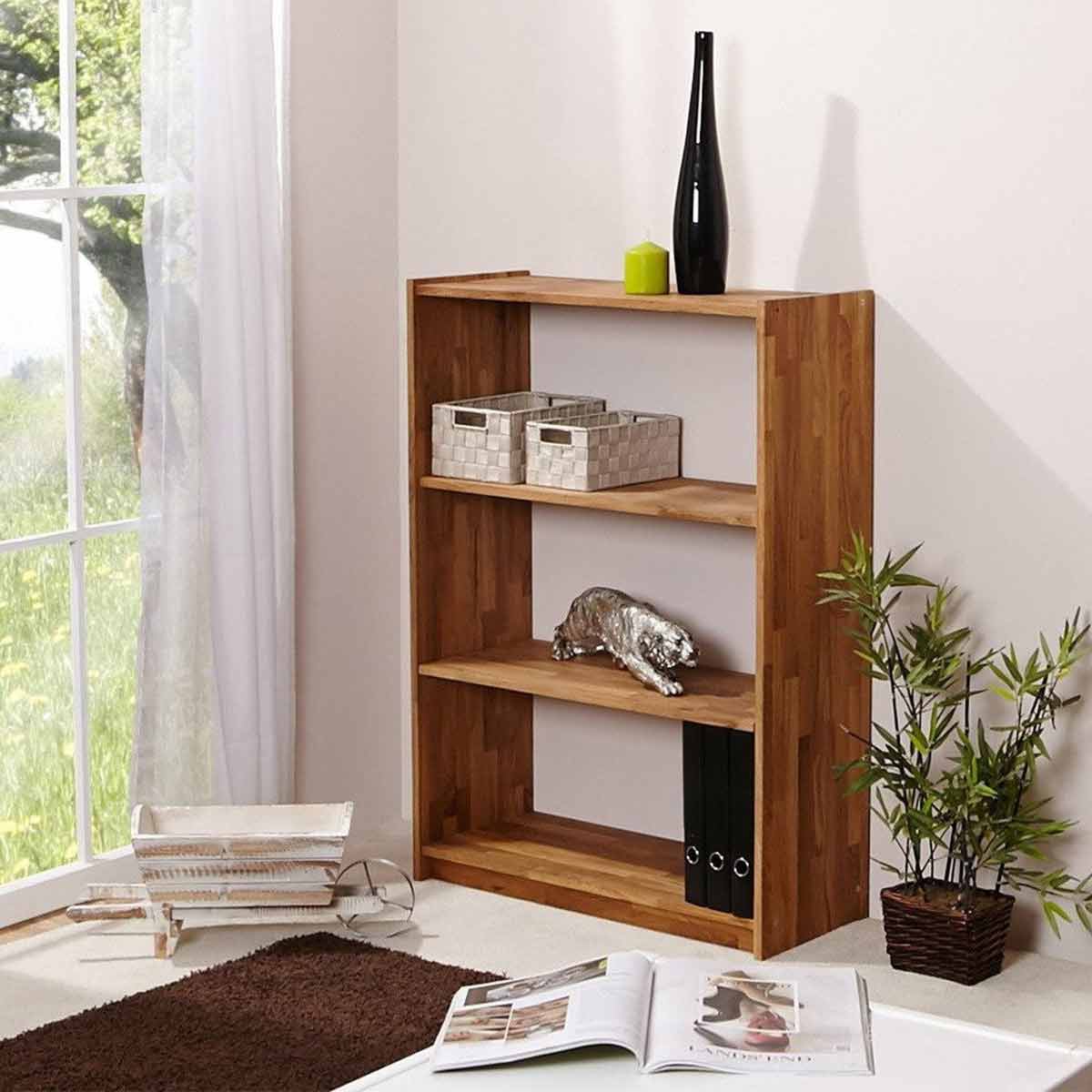 Ticaa Standregal 111 cm Eiche massiv Natur