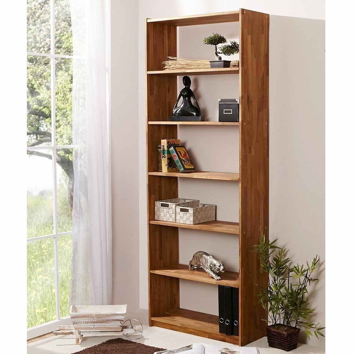 Ticaa Standregal 214 cm Eiche massiv Natur