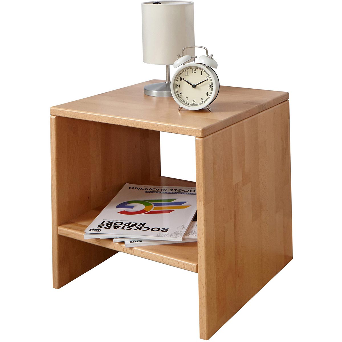 Ticaa Nachtkommode Harry Buche massiv Natur