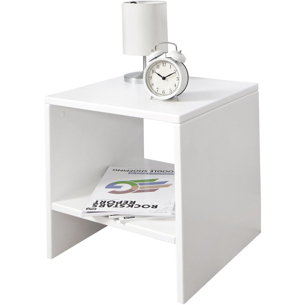 Ticaa Nachtkommode Harry Buche massiv Weiß