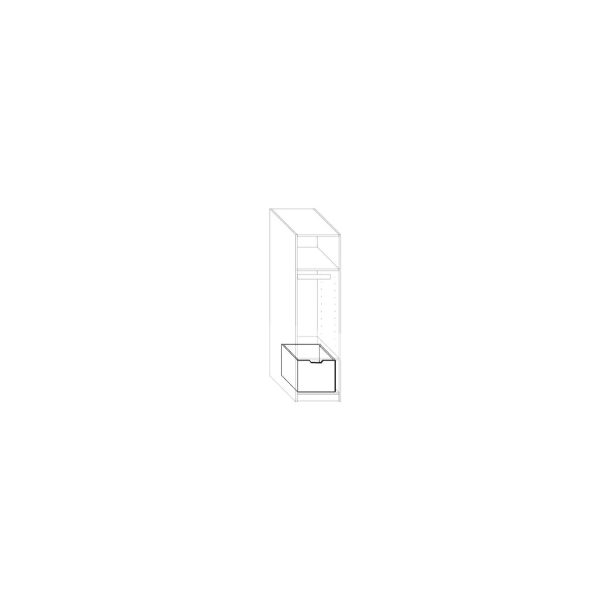 LIFETIME Lade für Schrank 50 cm, whitewash Massivholz, mit Griffmulde