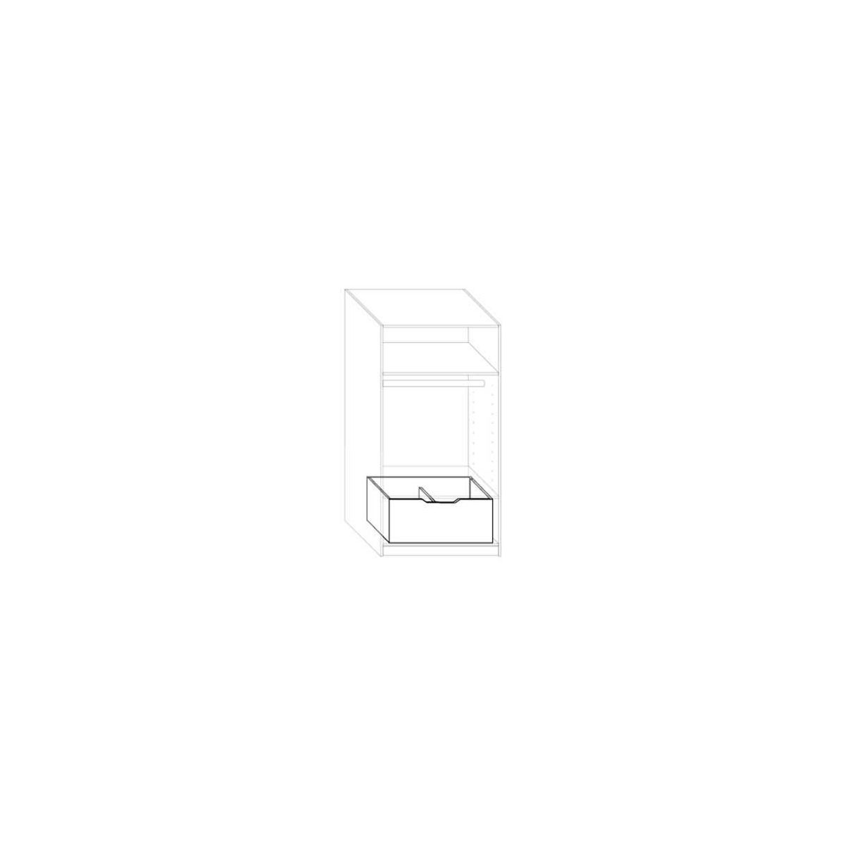 LIFETIME Lade für Schrank 100 cm, weiß Massivholz, mit Griffmulde