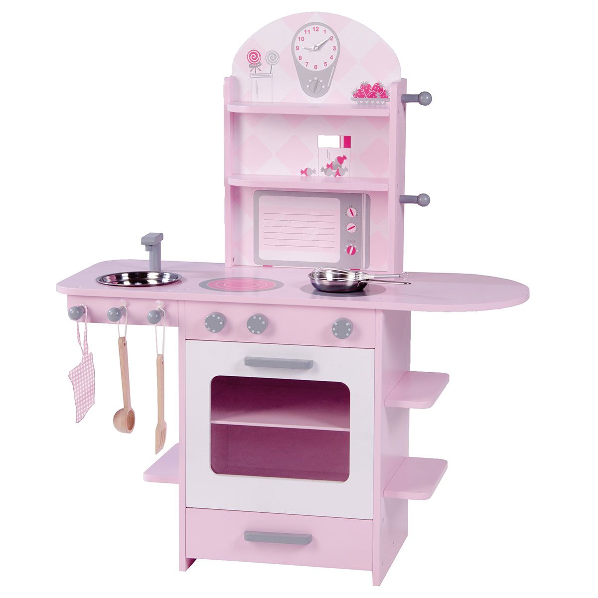 Roba Kinderküche rosa Spielküche mit Zubehör