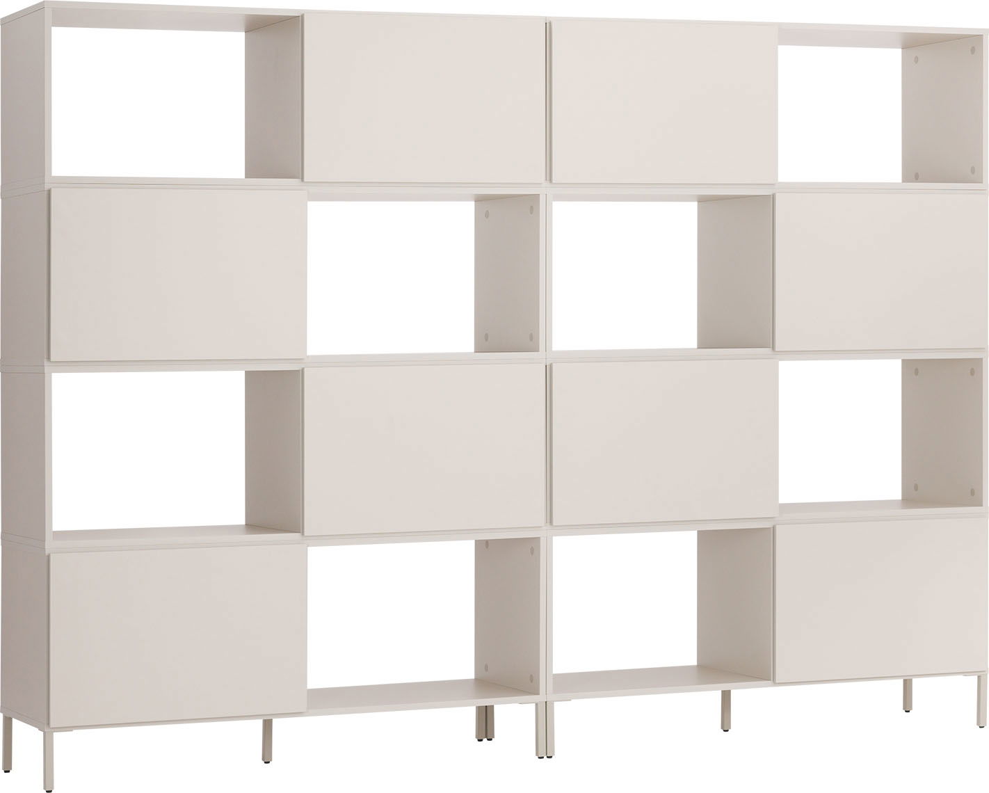 VOX Into Bücherregal doppelt gray beige