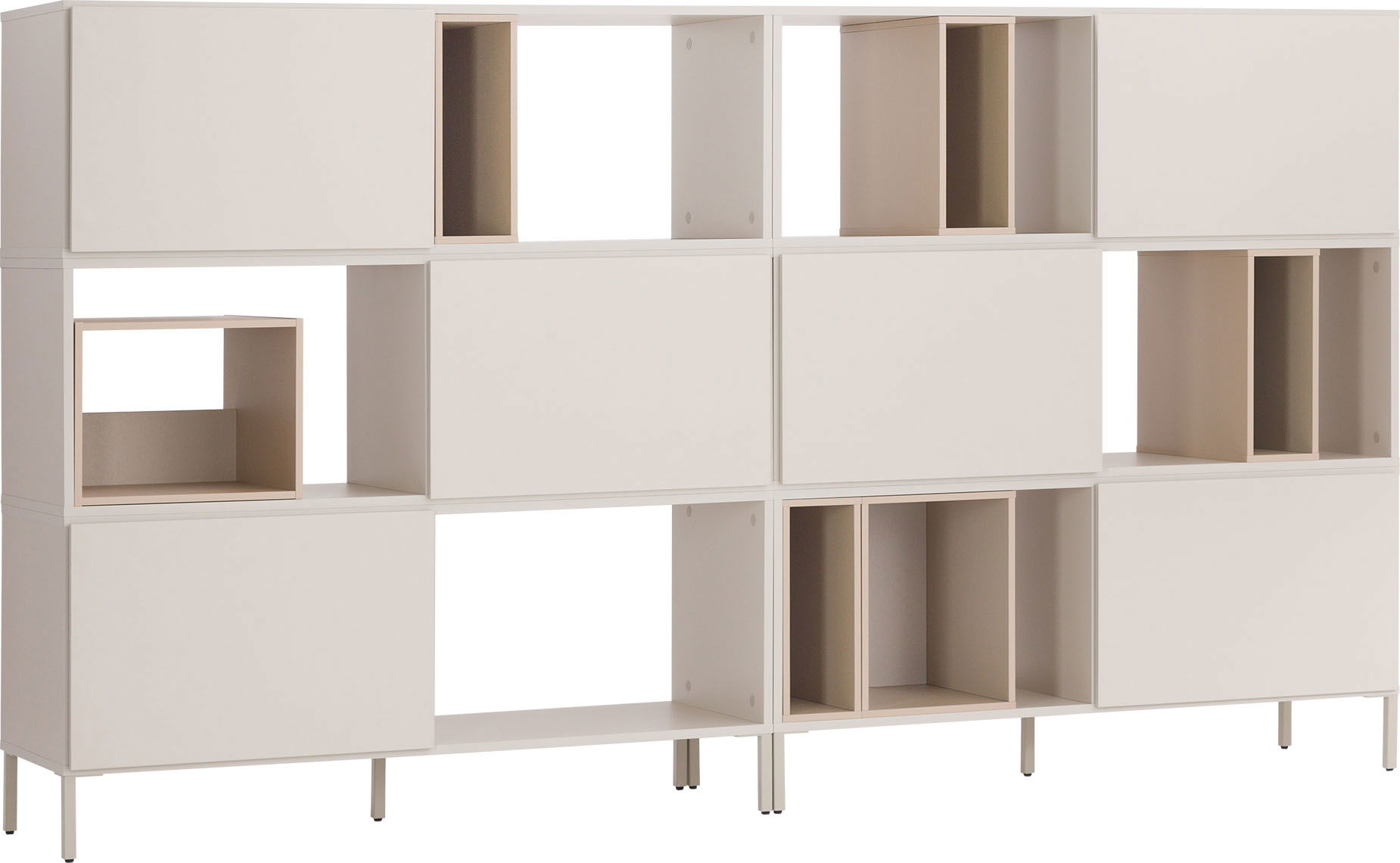 VOX Into Kommode hoch doppelt mit Boxen gray beige/oak