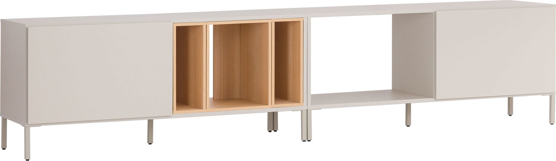 VOX Into TV-Schrank doppelt mit Boxen gray beige/oak