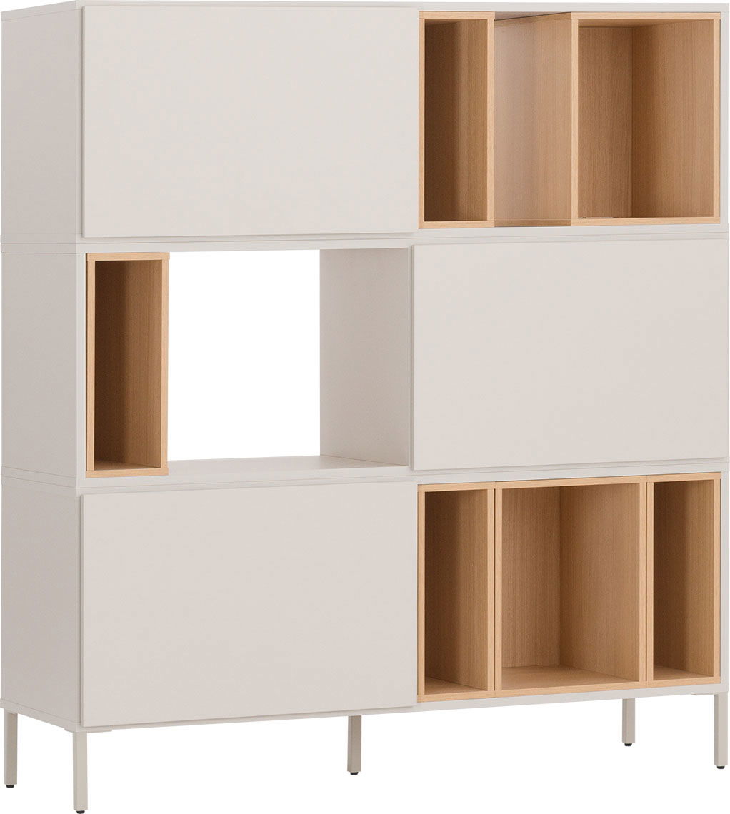 VOX Into Kommode hoch mit Boxen gray beige/oak