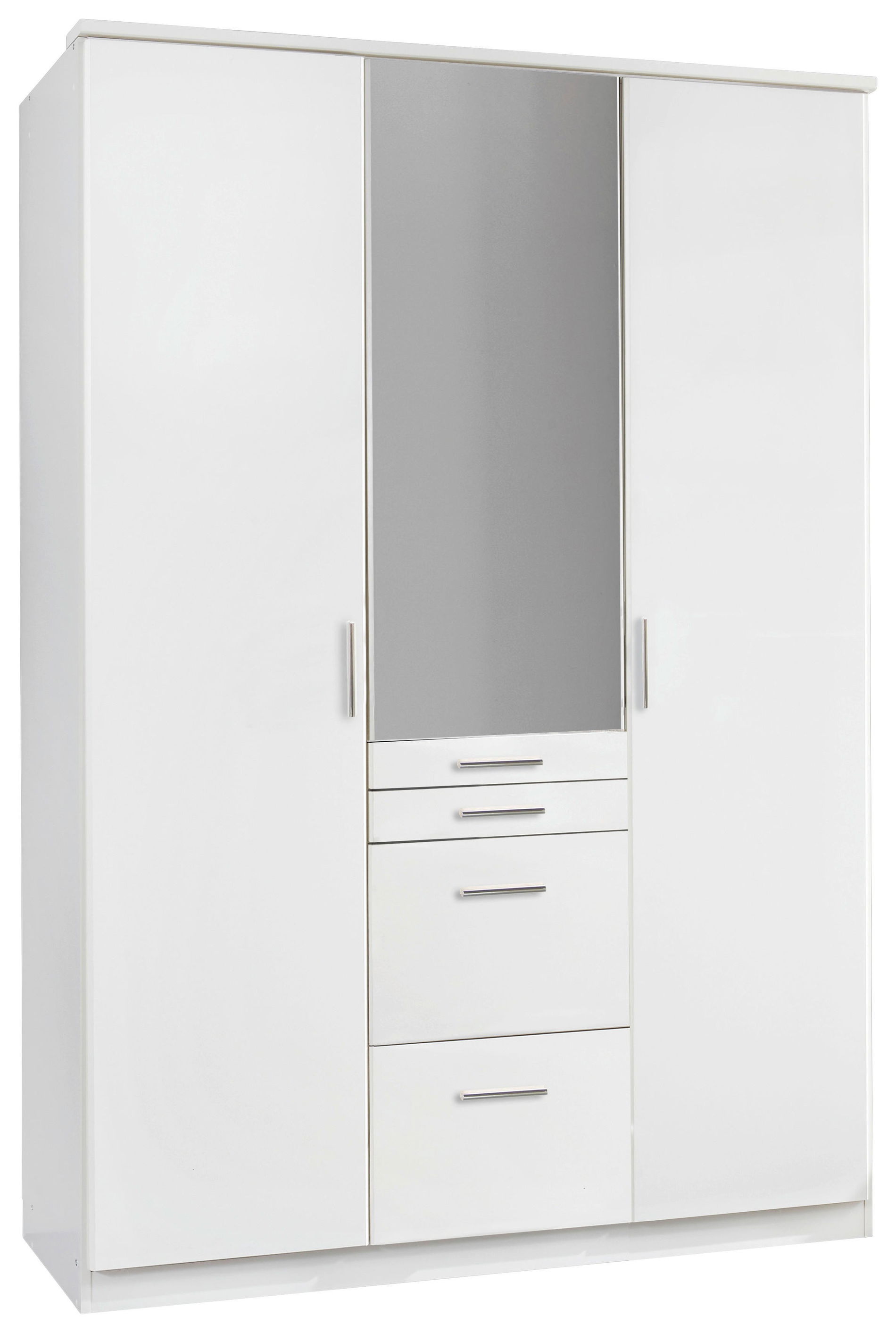 Wimex Aachen Kleiderschrank mit Kranz 135 cm Weiß