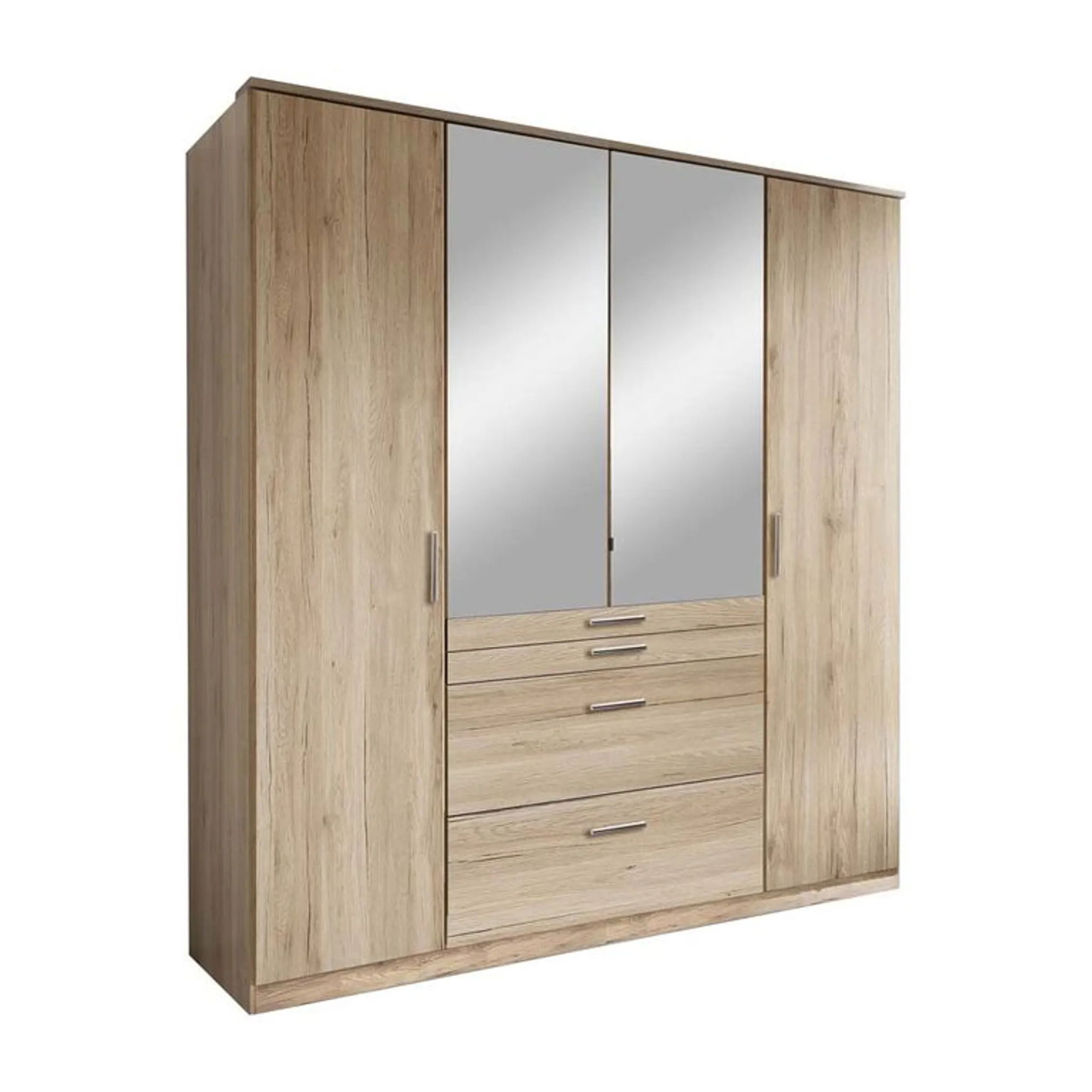 Wimex Aachen Kleiderschrank mit Kranz 180 cm San Remo-Eiche-Nachbildung