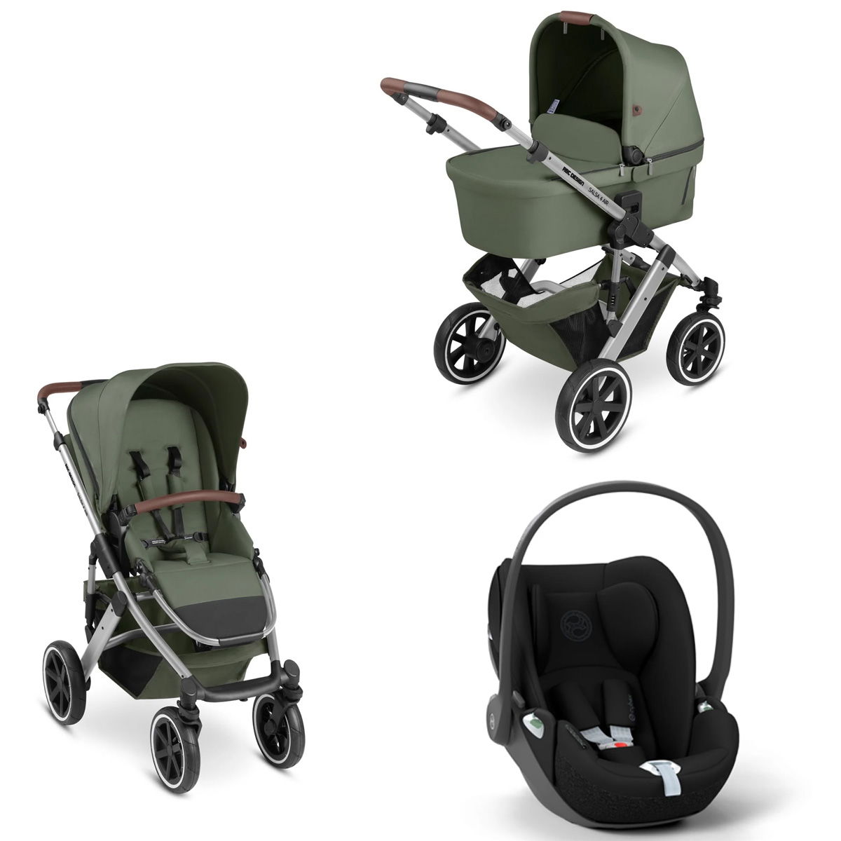 ABC Design Salsa 4 Air Kinderwagen Bundle olive babyonlineshop