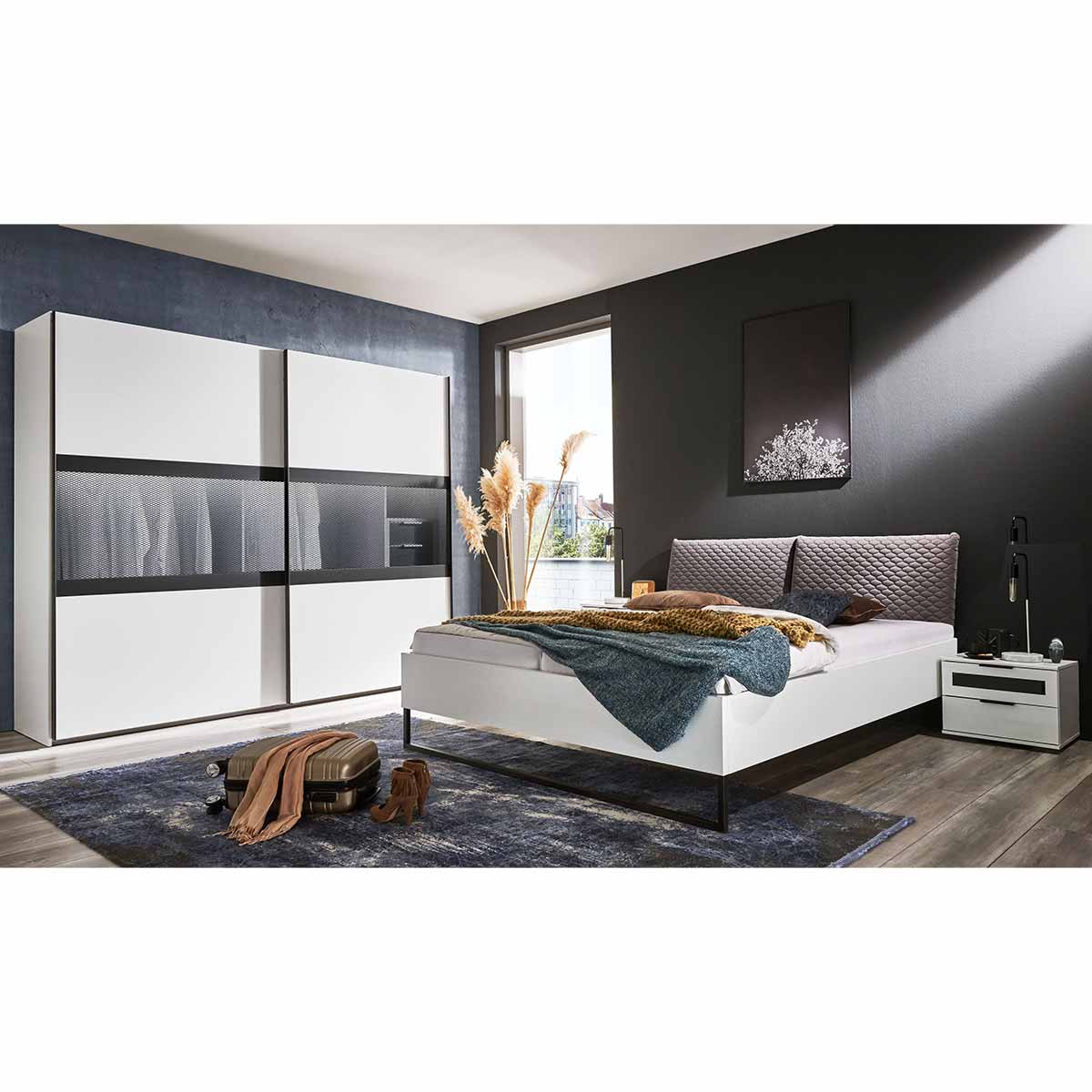 Wimex Alicante Schlafzimmer 4-tlg. inkl. Nachtschrank 40cm Weiß