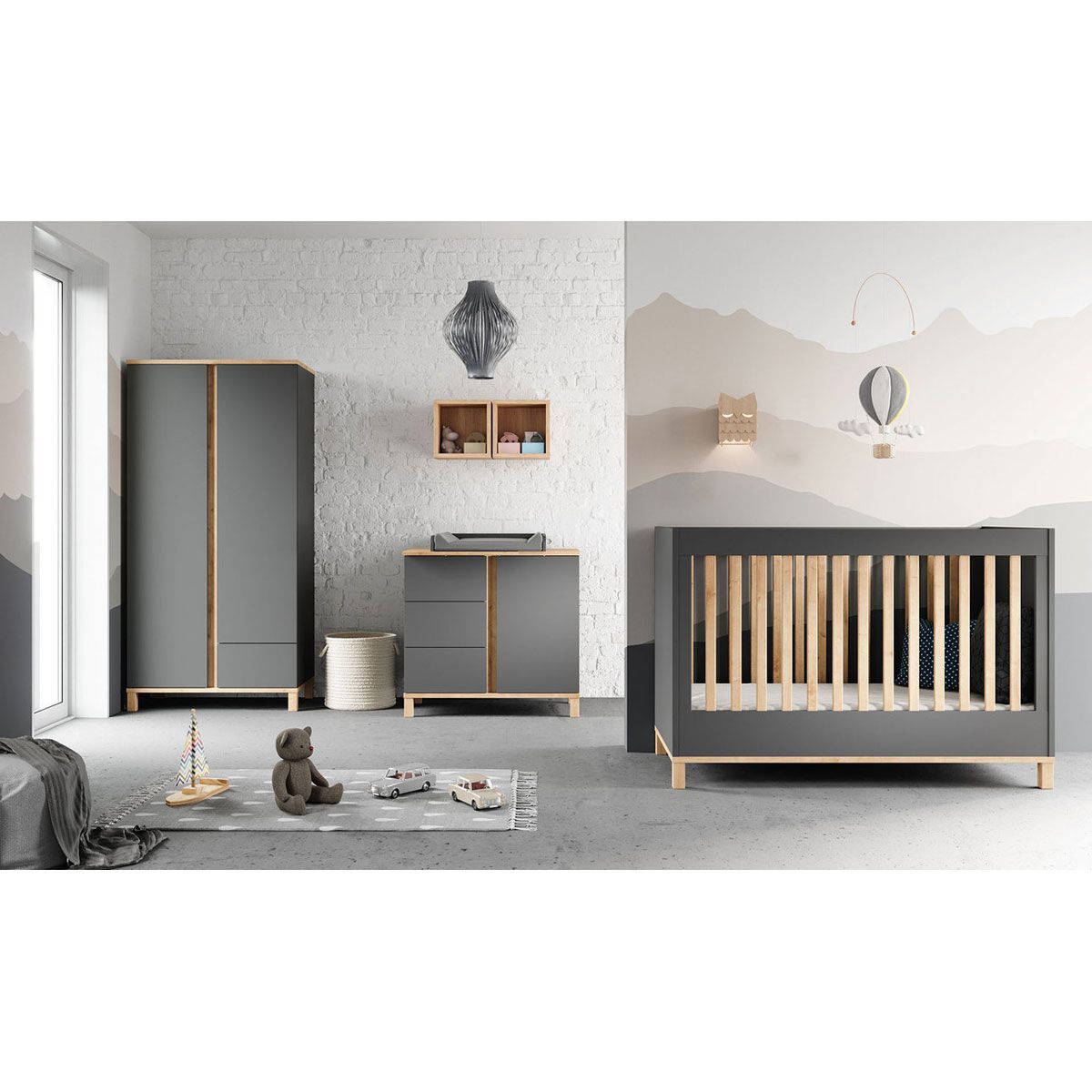 VOX Altitude Kinderzimmer graphit/eiche