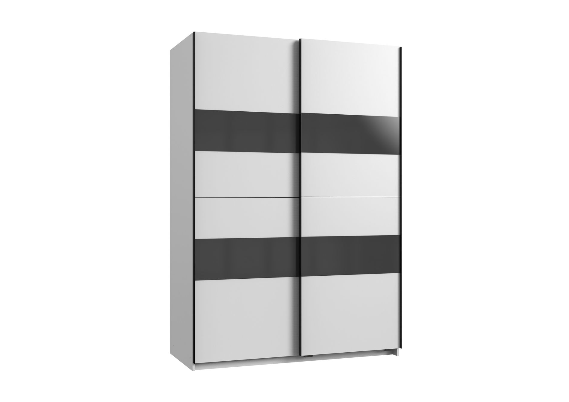 Wimex Altona1 Schwebetürenschrank 135X200 Weiss / Glas Grey