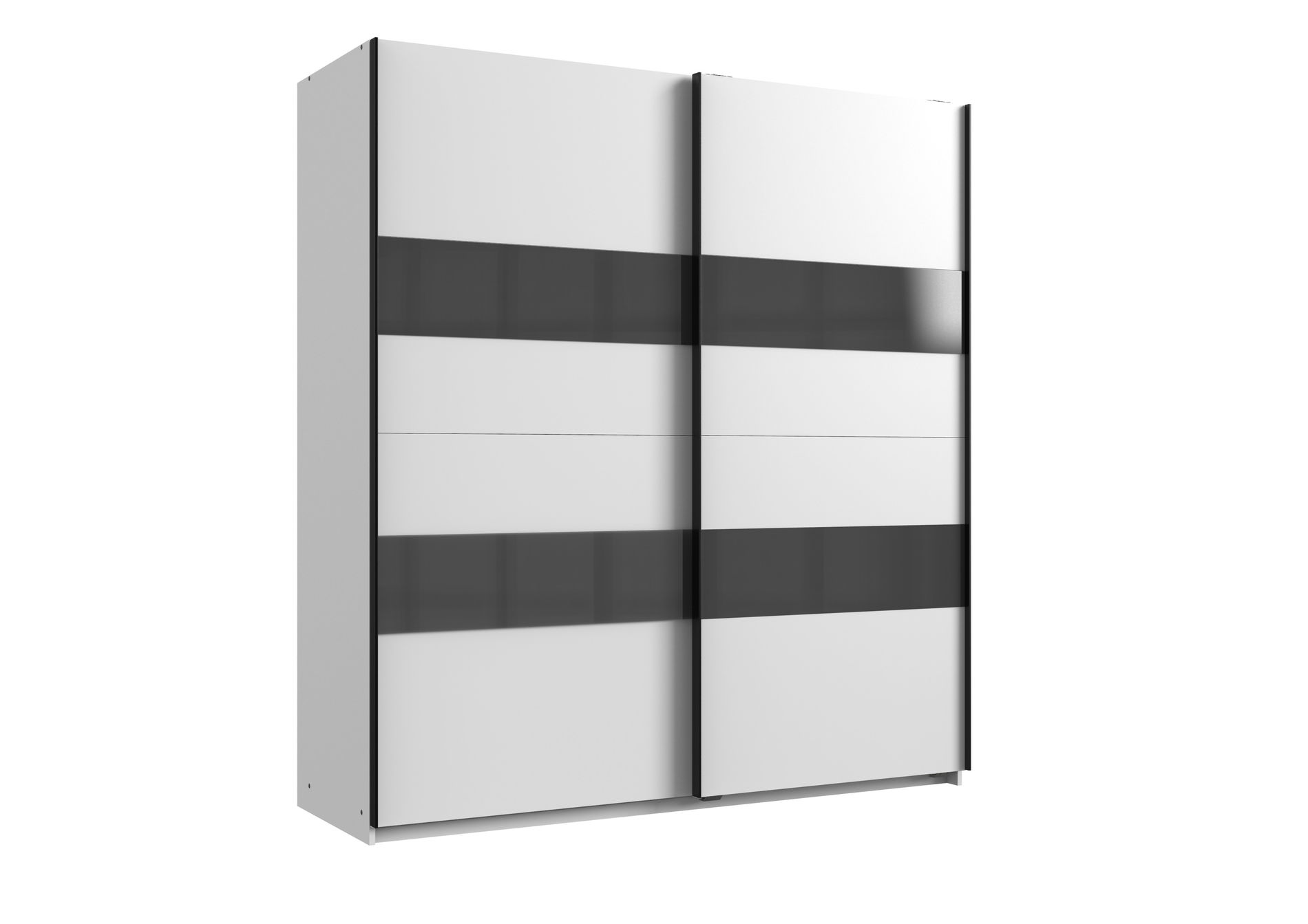 Wimex Altona1 Schwebetürenschrank 180X200 Weiss / Glas Grey