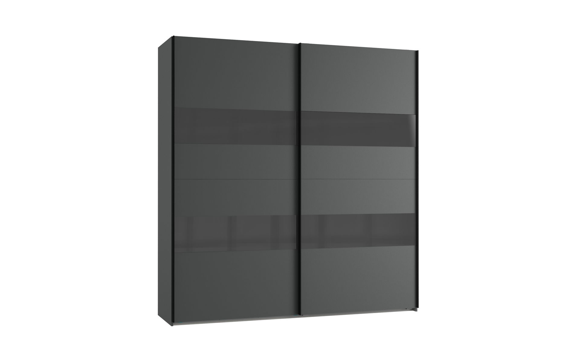 Wimex Altona2 Schwebetürenschrank 225cmX236cm Graphit / Glas Grey