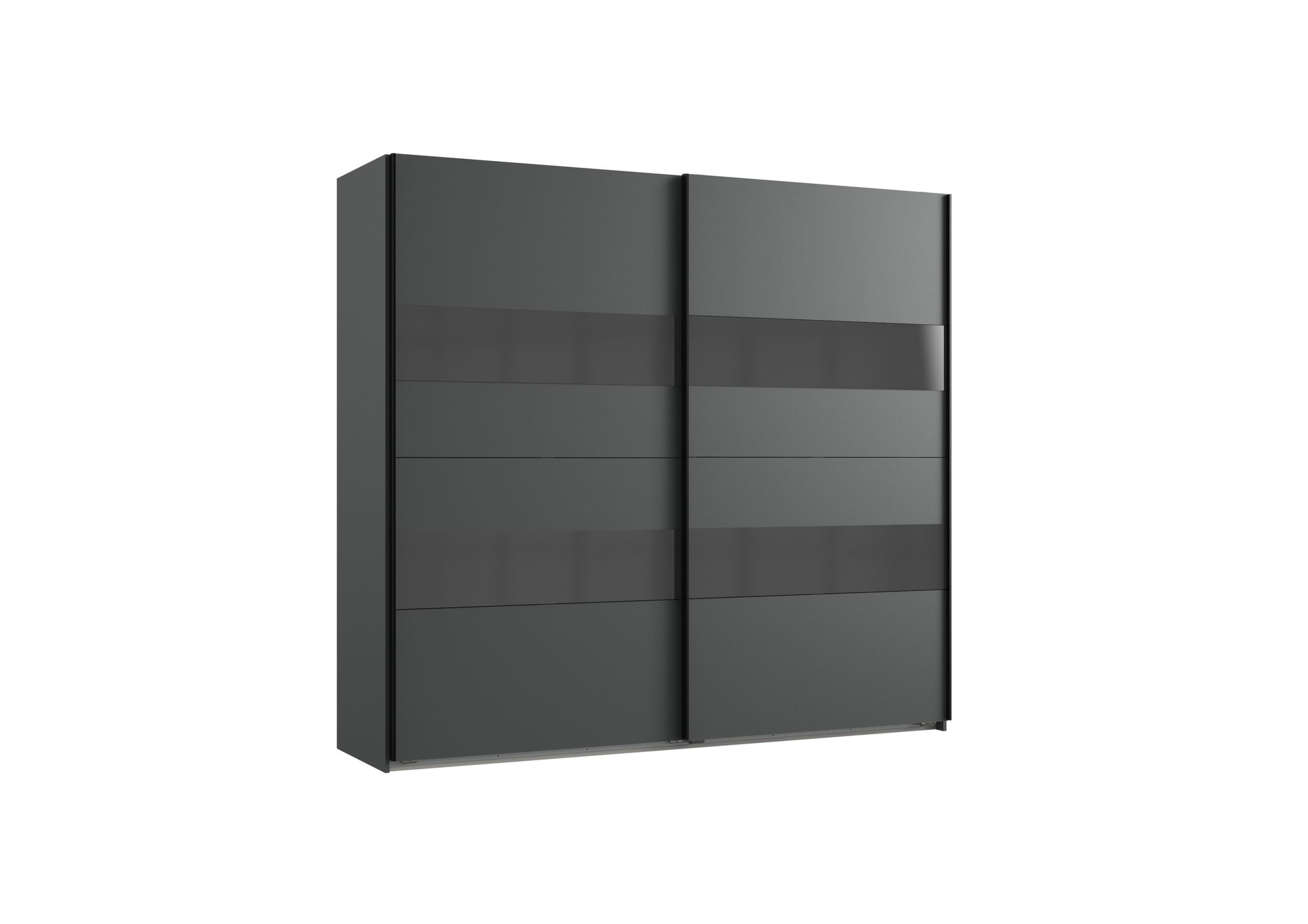 Wimex Altona2 Schwebetürenschrank 225cmX208cm Graphit / Glas Grey