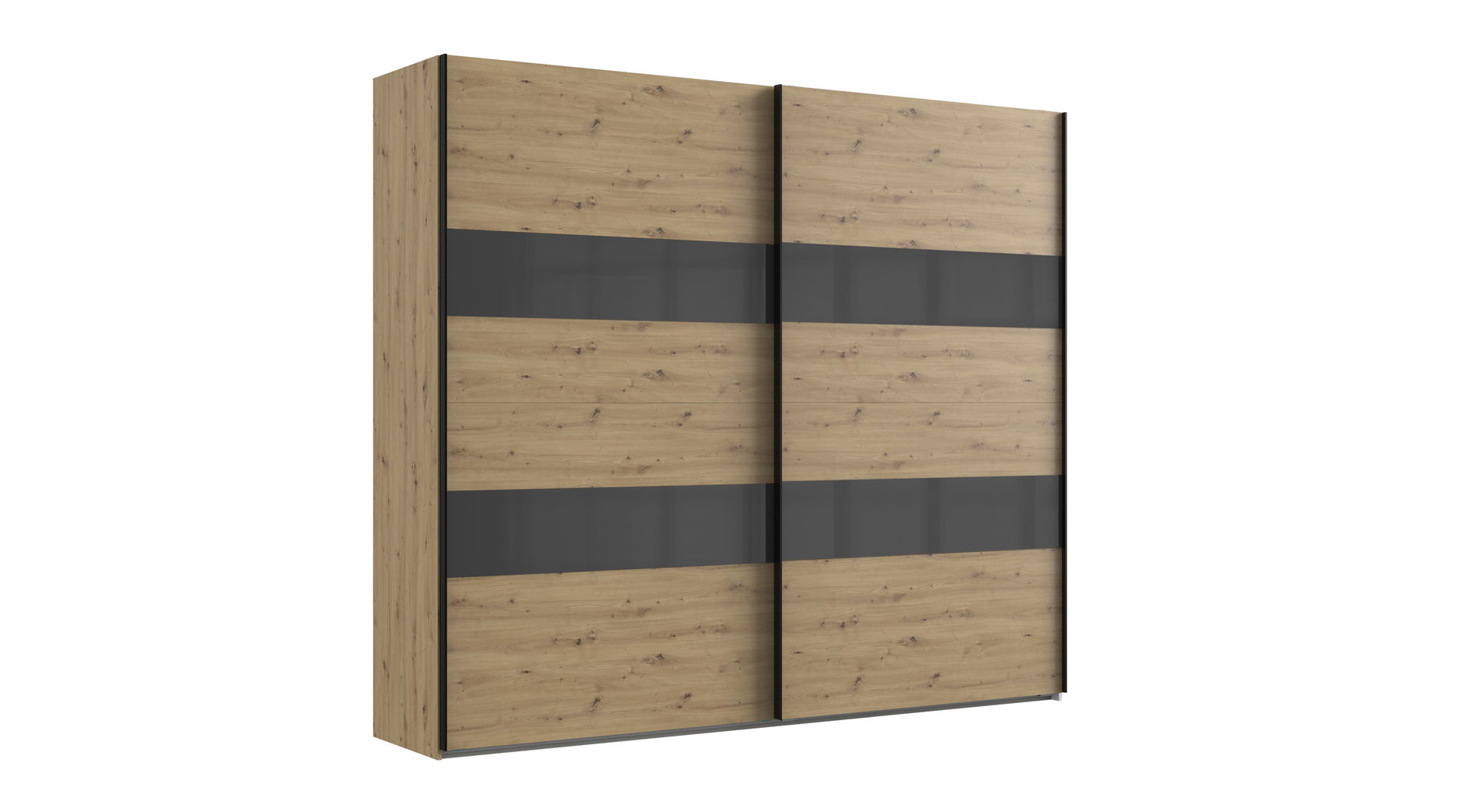 Wimex Altona2 Schwebetürenschrank 270cmX236cm Artisan Eiche Nachbildung / Glas Grey