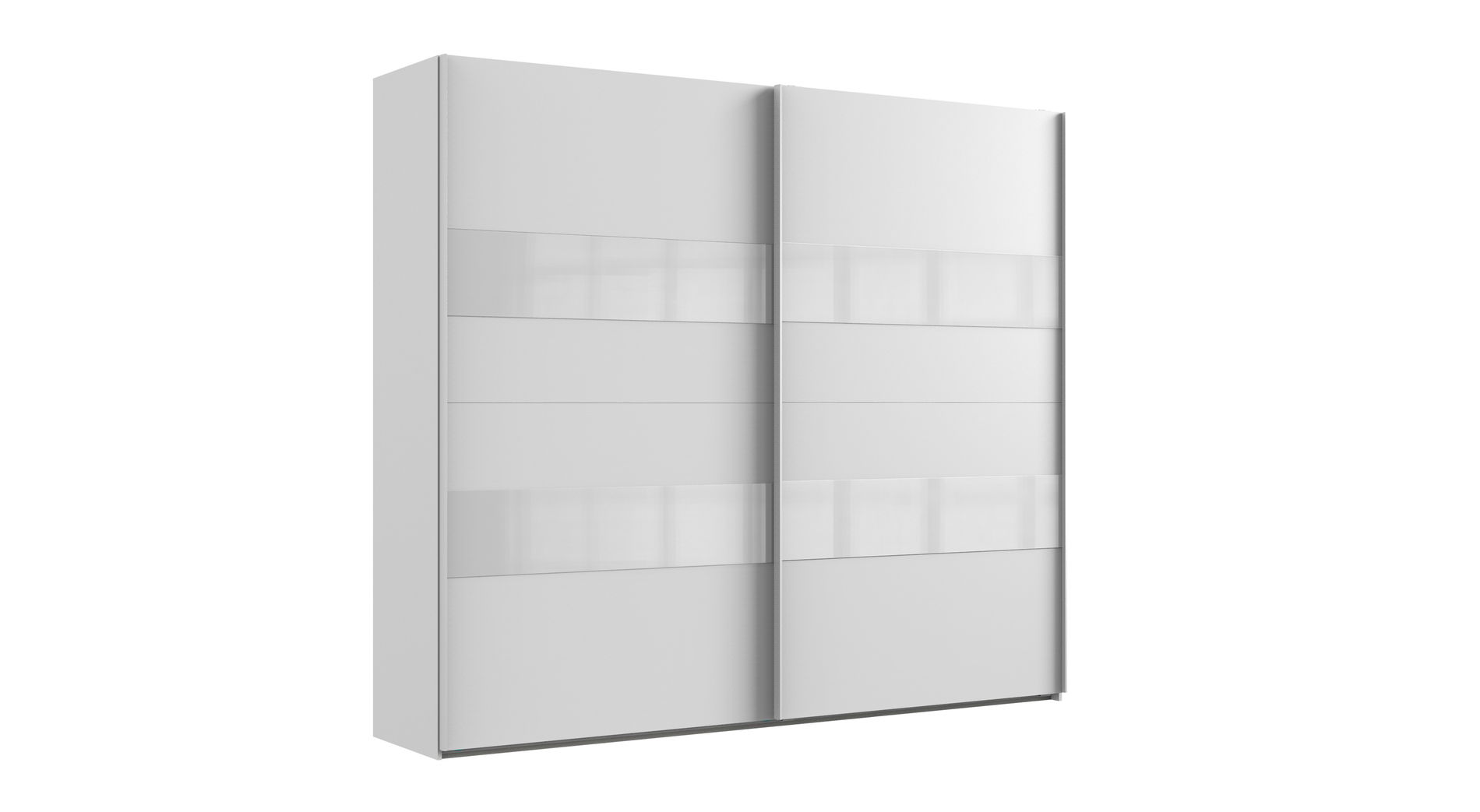 Wimex Altona2 Schwebetürenschrank 270cmX236cm Weiss / Glas Weiss