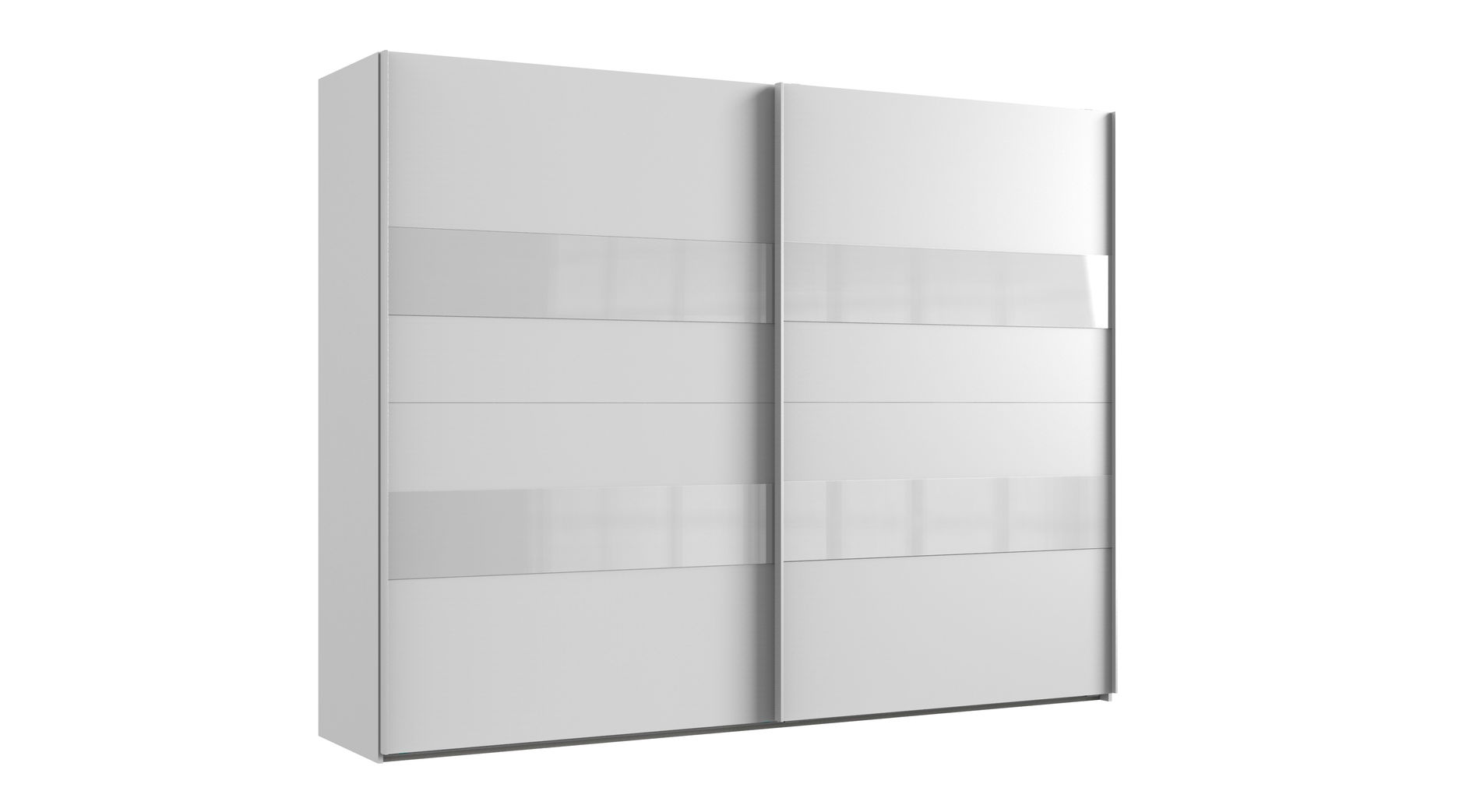 Wimex Altona2 Schwebetürenschrank 270cmX208cm Weiss / Glas Weiss