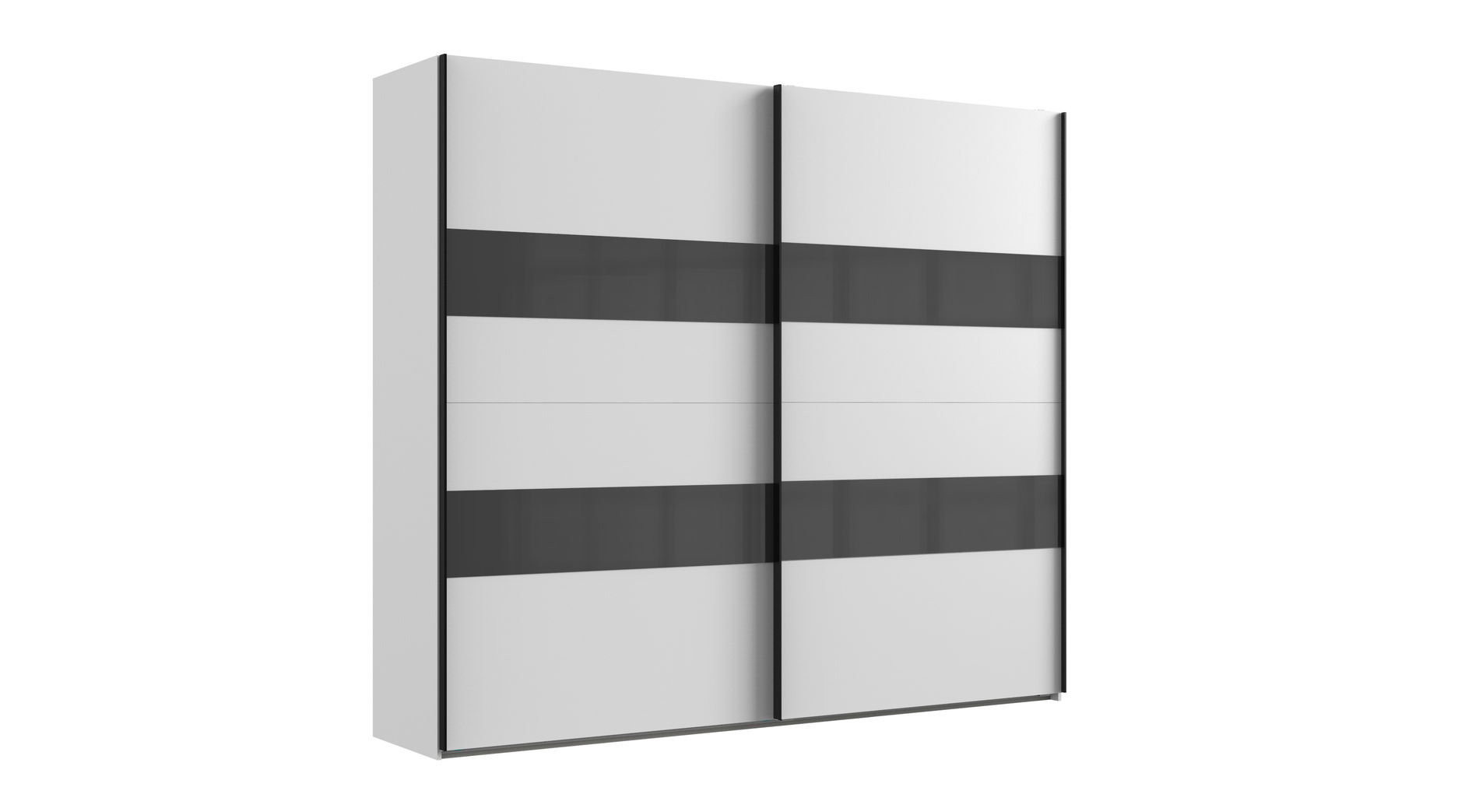 Wimex Altona2 Schwebetürenschrank 270cmX236cm Weiss / Glas Grey