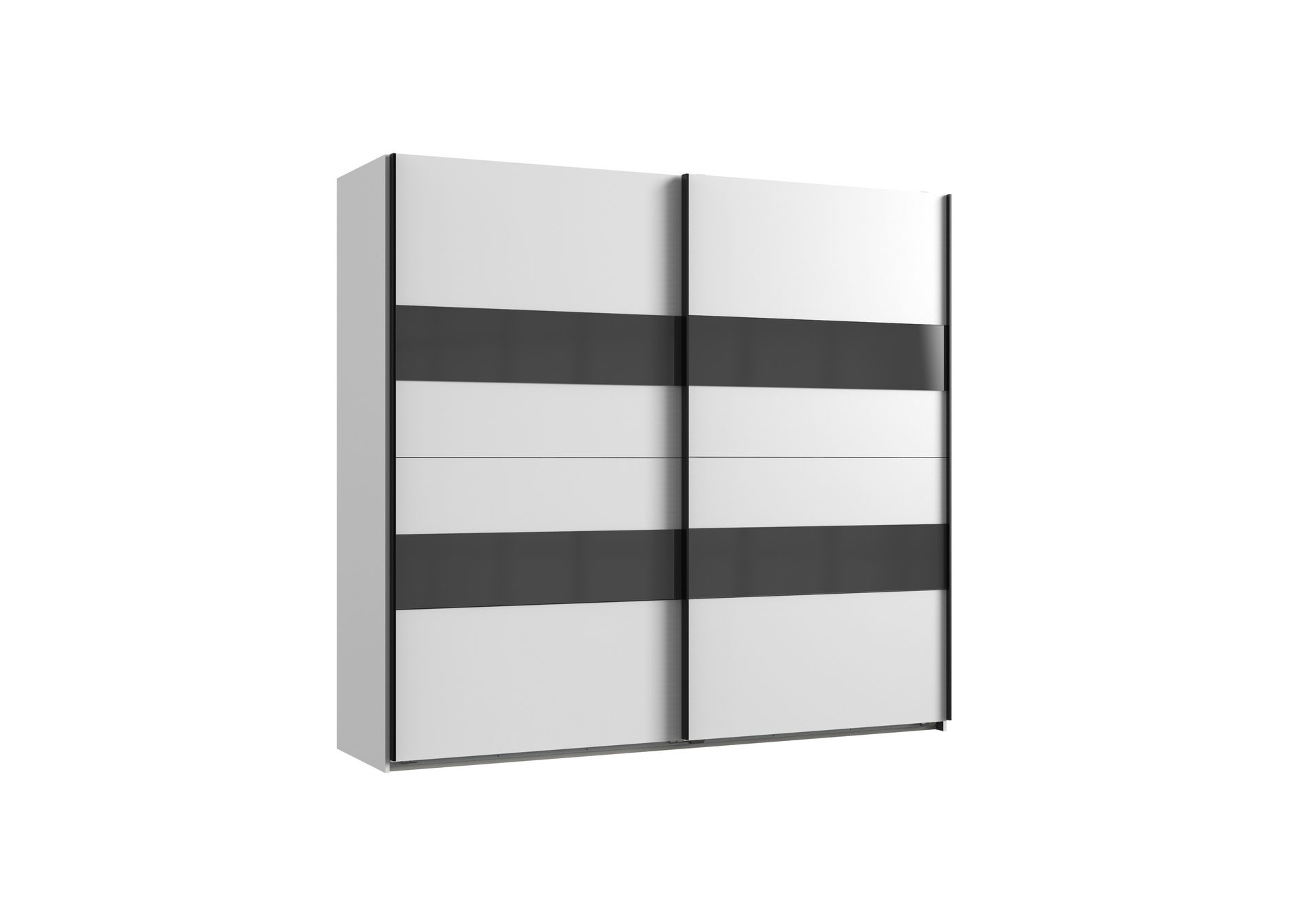 Wimex Altona2 Schwebetürenschrank 225cmX208cm Weiss / Glas Grey