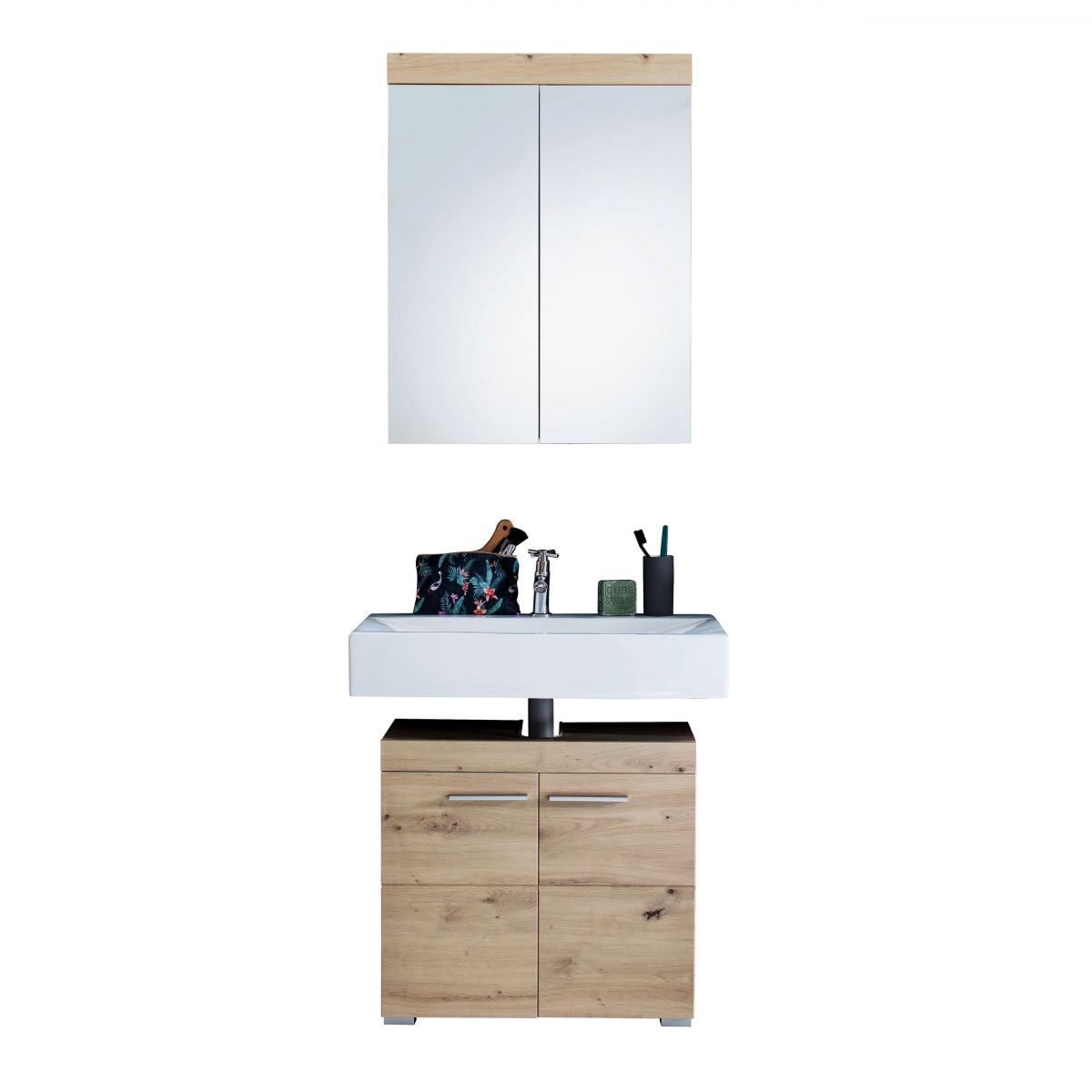 trendteam Amanda Badmöbel 60x190x34 cm 2-teilig asteiche / asteiche
