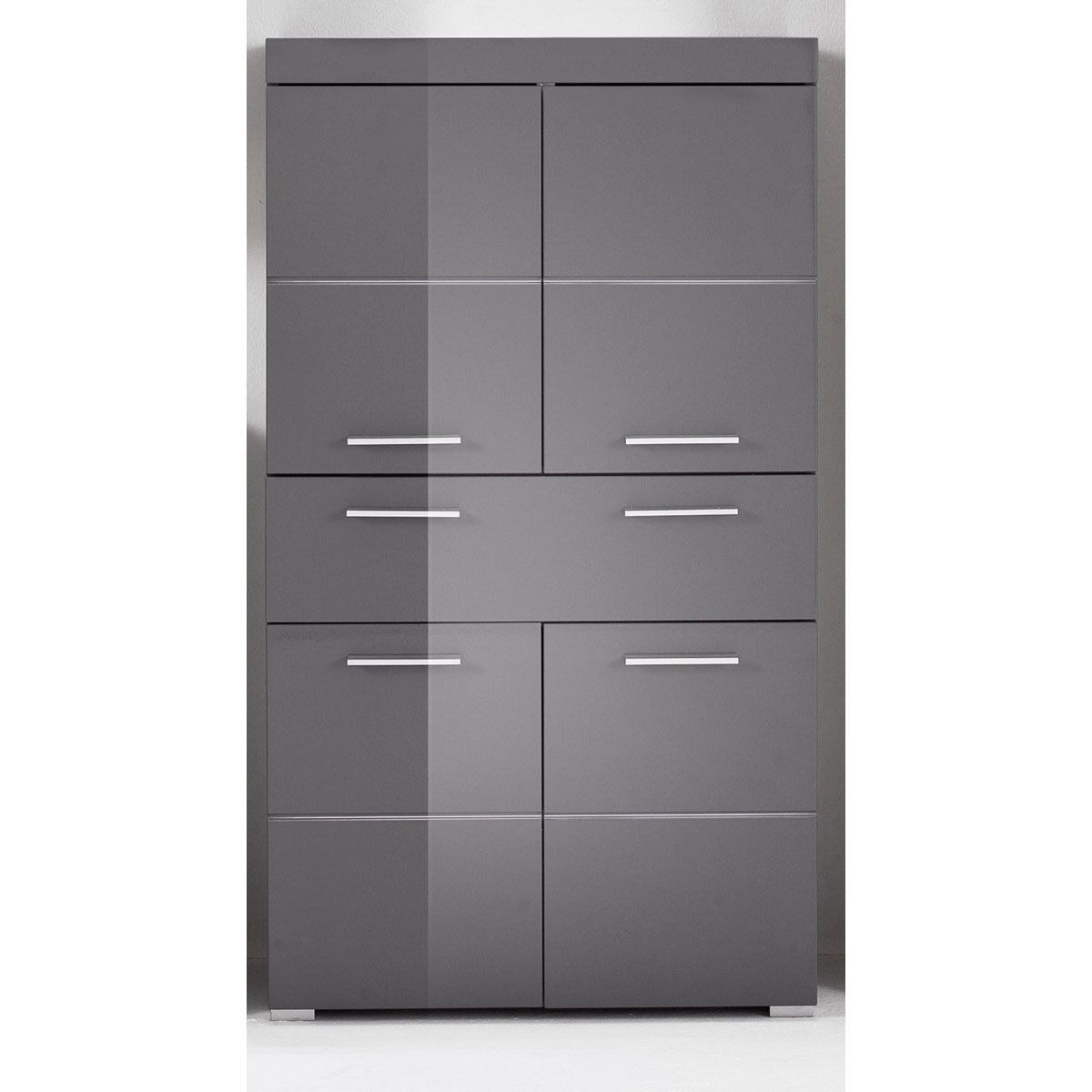 trendteam Amanda Standschrank 73x132x31 cm Agave grau