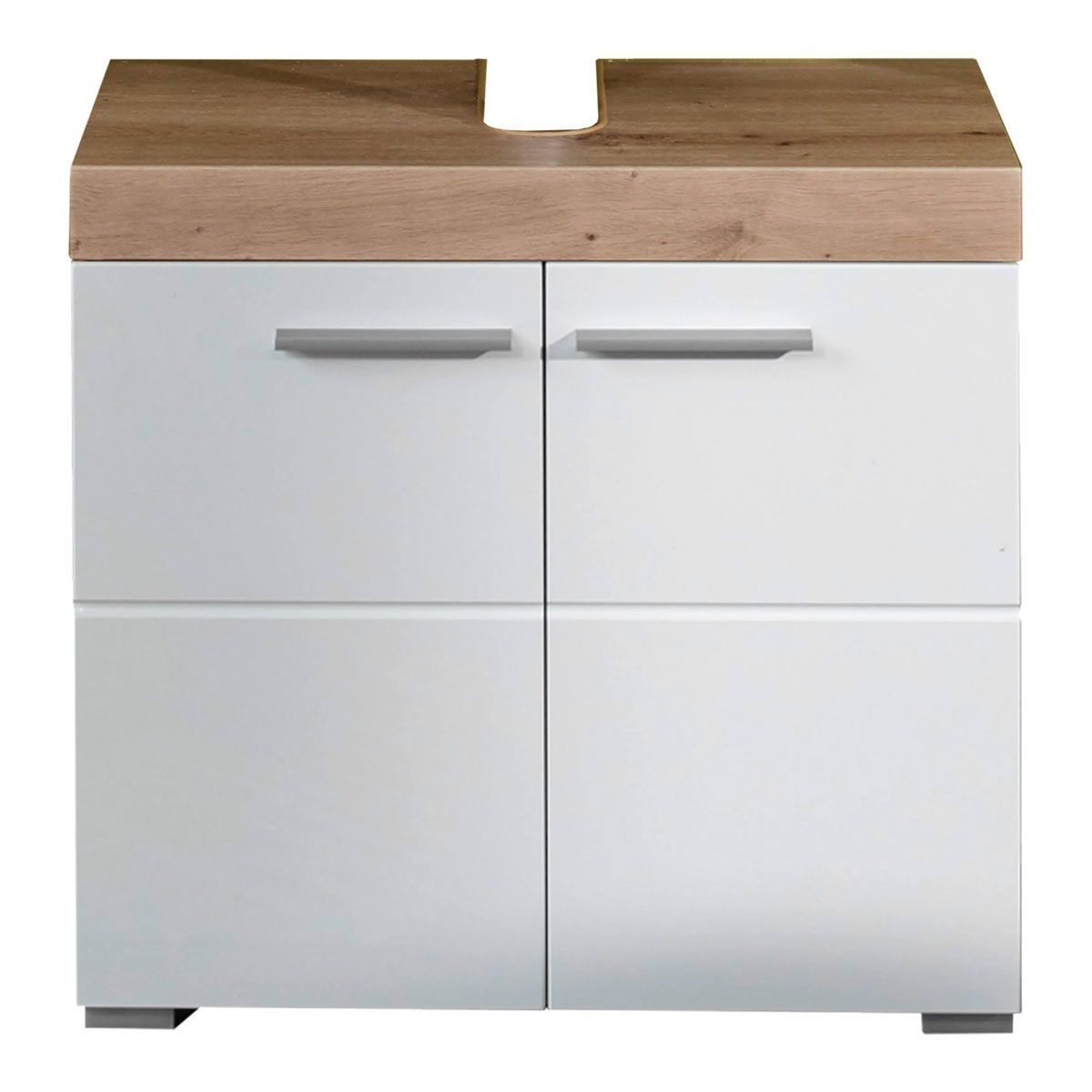 trendteam Amanda Waschbeckenunterschrank 60x56x34 weiß / asteiche