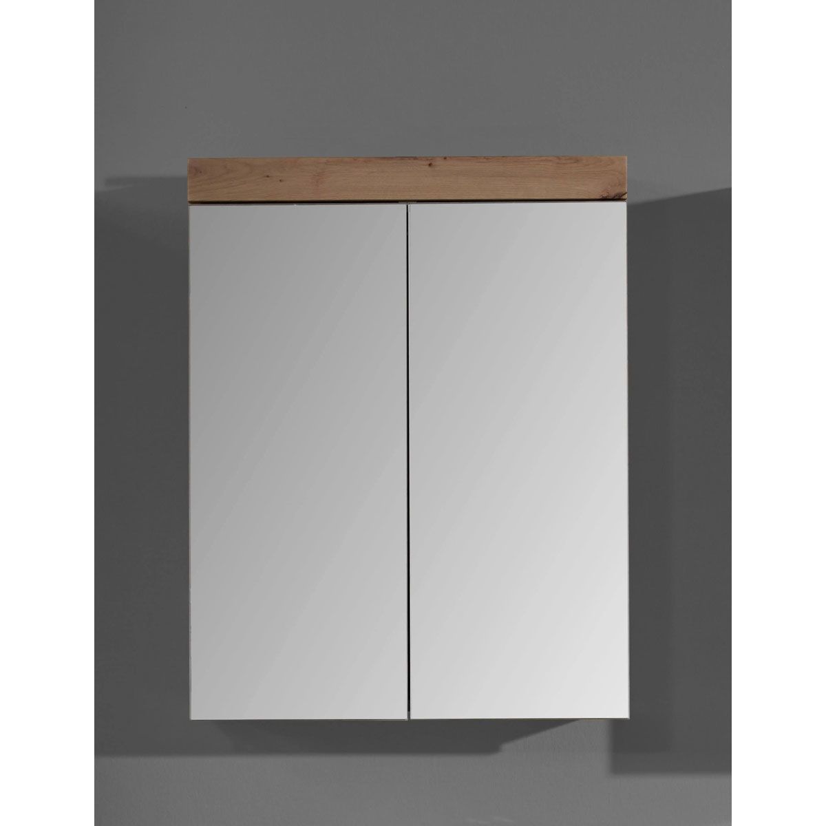 trendteam Amanda Spiegelschrank 60x77x17 cm weiß / asteiche