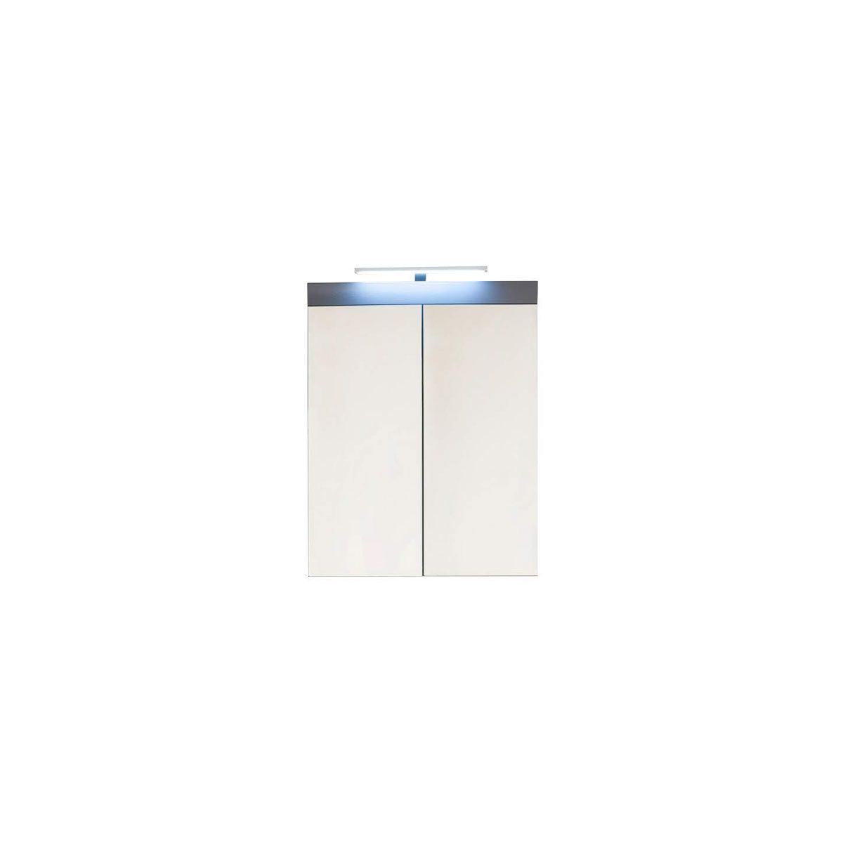 trendteam Amanda Spiegelschrank 60x77x17 cm Agave grau | inkl. Beleuchtung