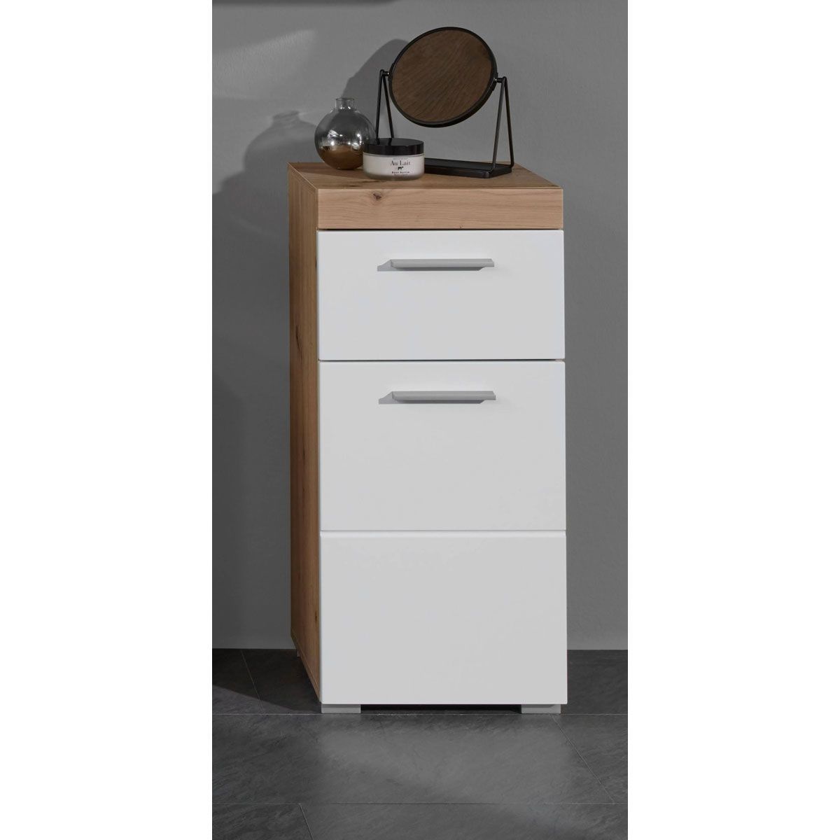trendteam Amanda Standschrank 37x79x31 cm weiß / asteiche
