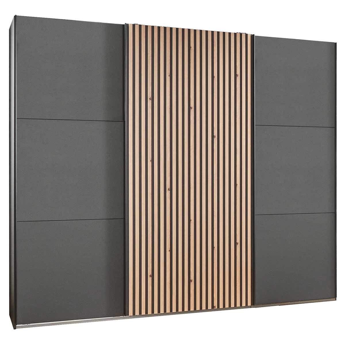 Wimex ancona Schwebetürenschrank 300 cm Graphit/Artisan-Eiche Dekor
