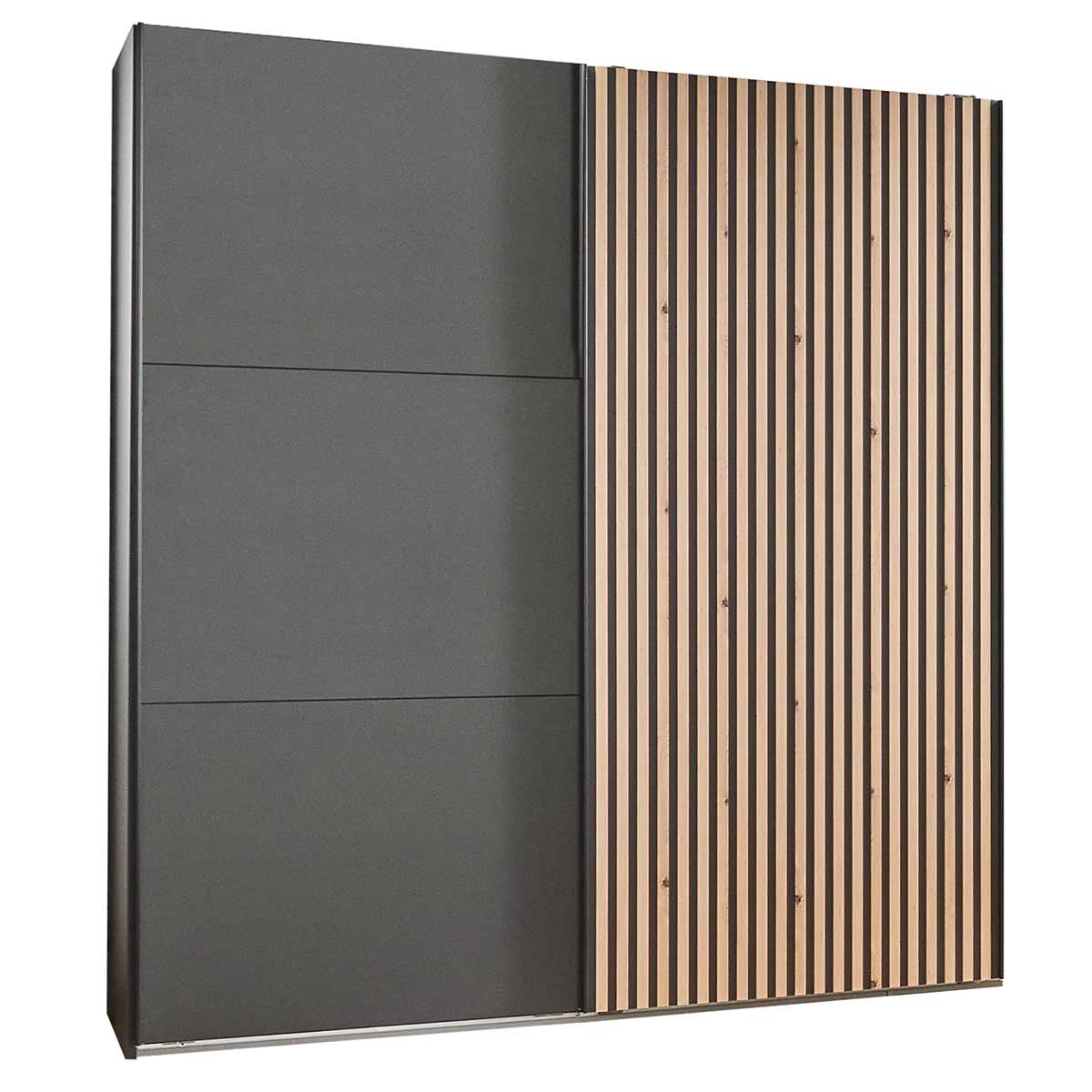 Wimex ancona Schwebetürenschrank 200 cm Graphit/Artisan-Eiche Dekor
