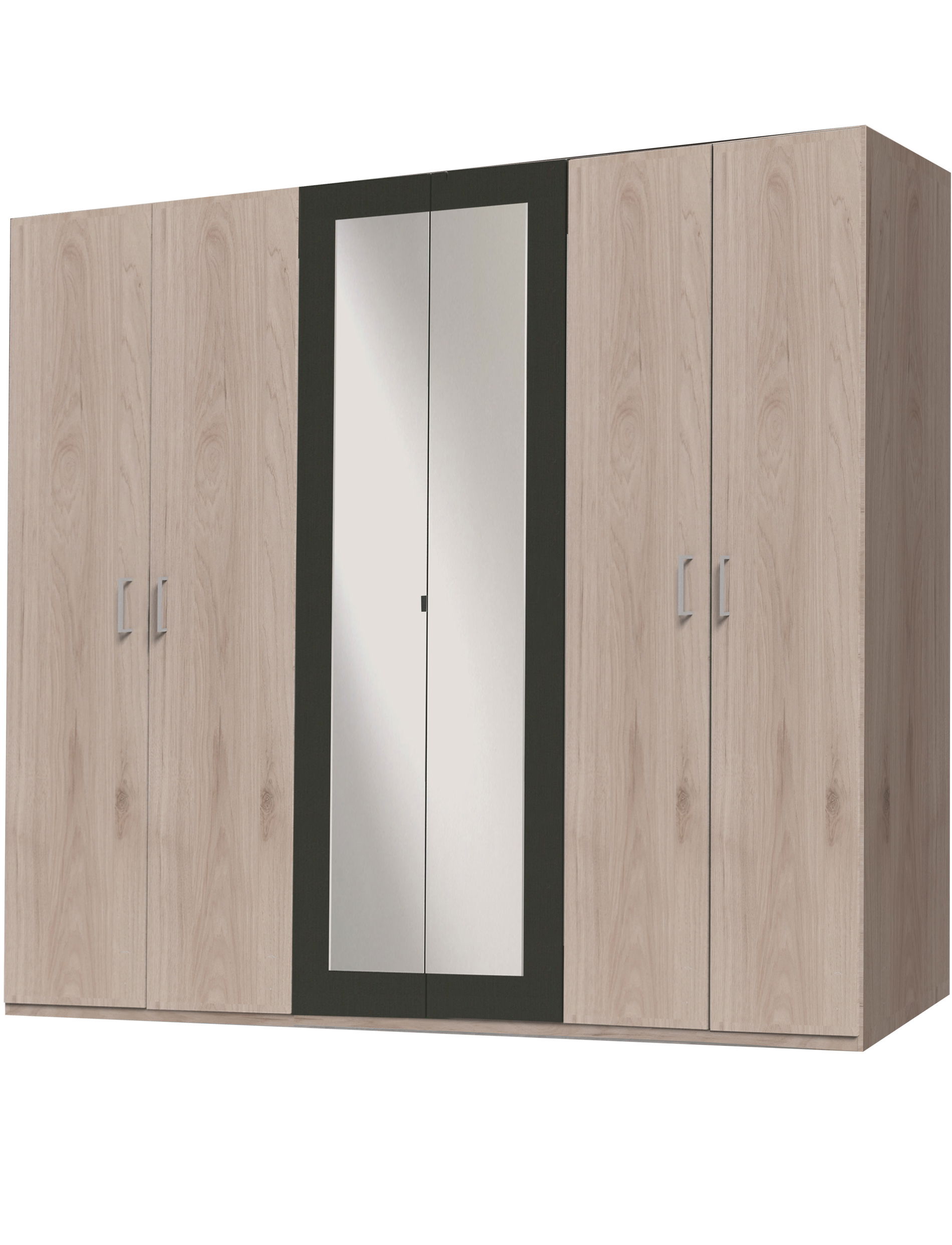 Wimex Angie Kleiderschrank 270 CM Hickory Oak / Graphit