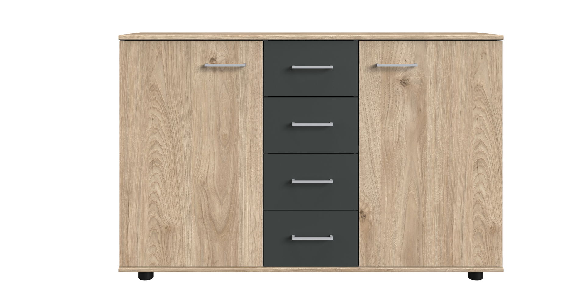 Wimex Angie Kombikommode 2T 4S Hickory Oak / Graphit