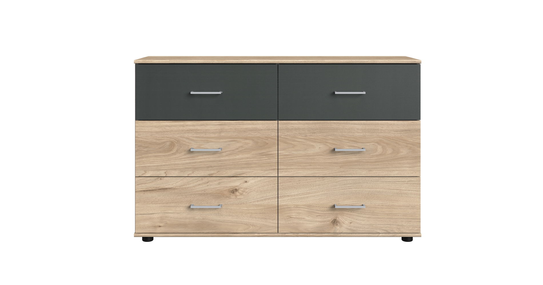 Wimex Angie Schubkastenkommode Hickory Oak / Graphit