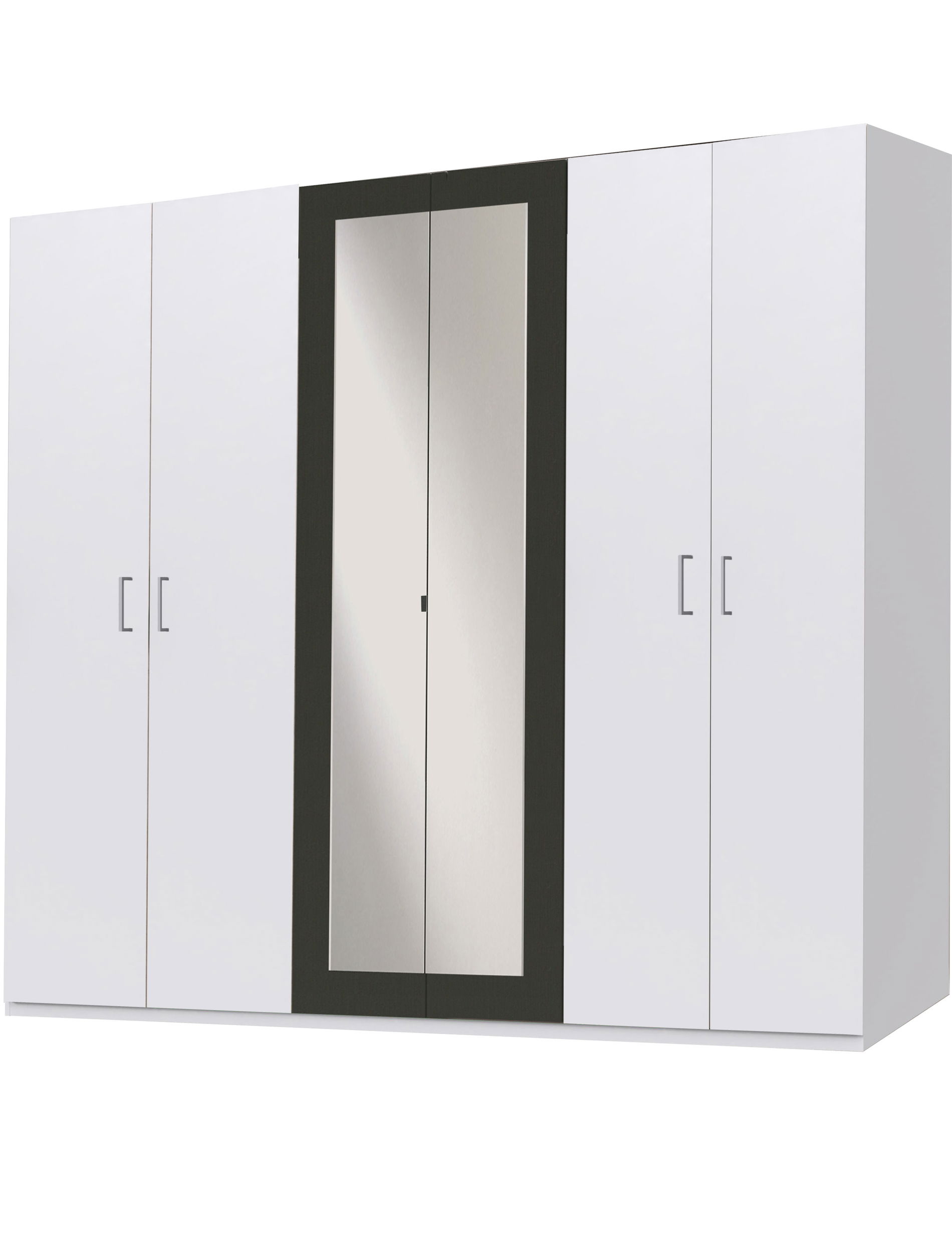 Wimex Angie Kleiderschrank 270 CM Weiss / Graphit