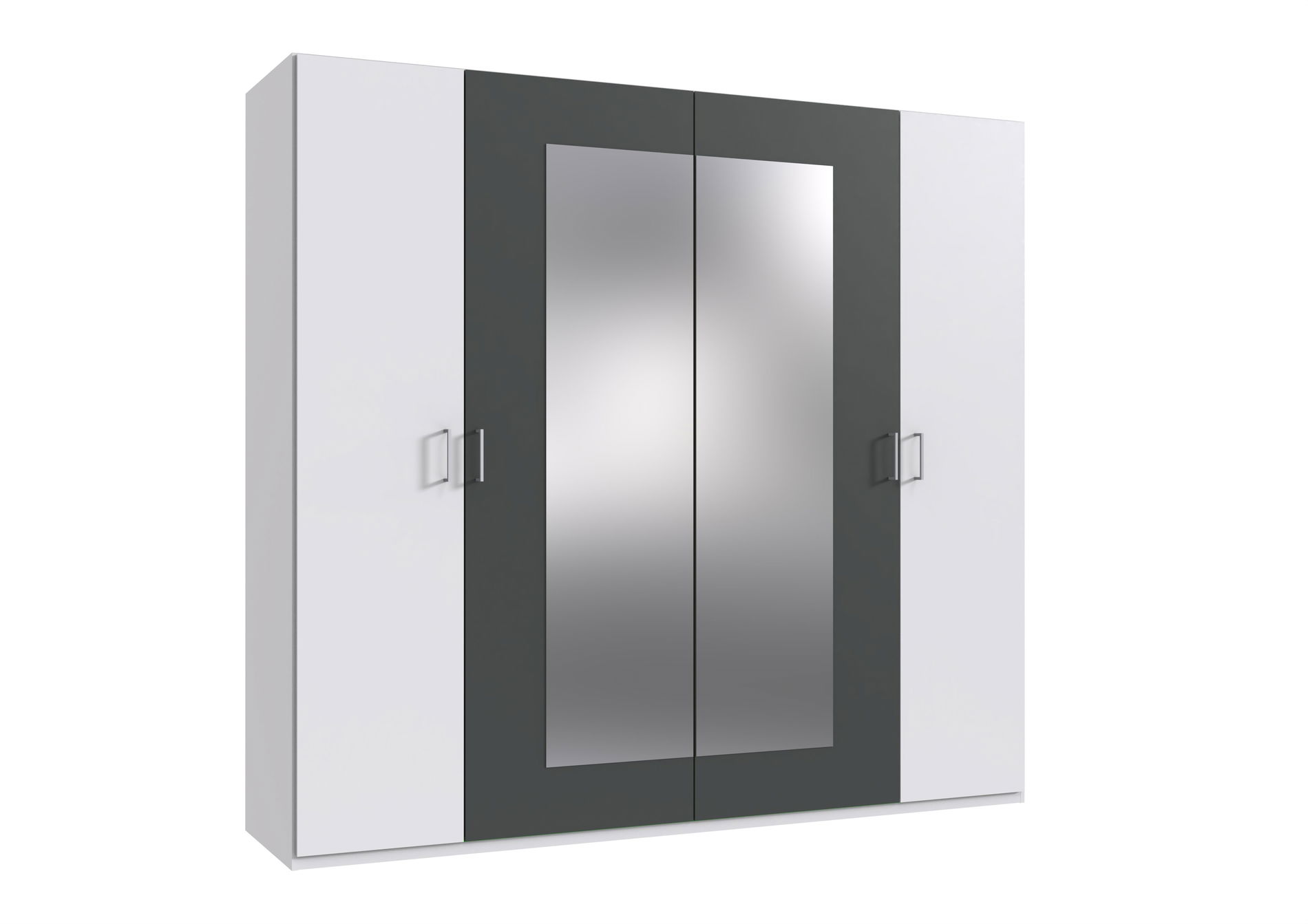 Wimex Angie Kleiderschrank 225CM Weiss / Graphit
