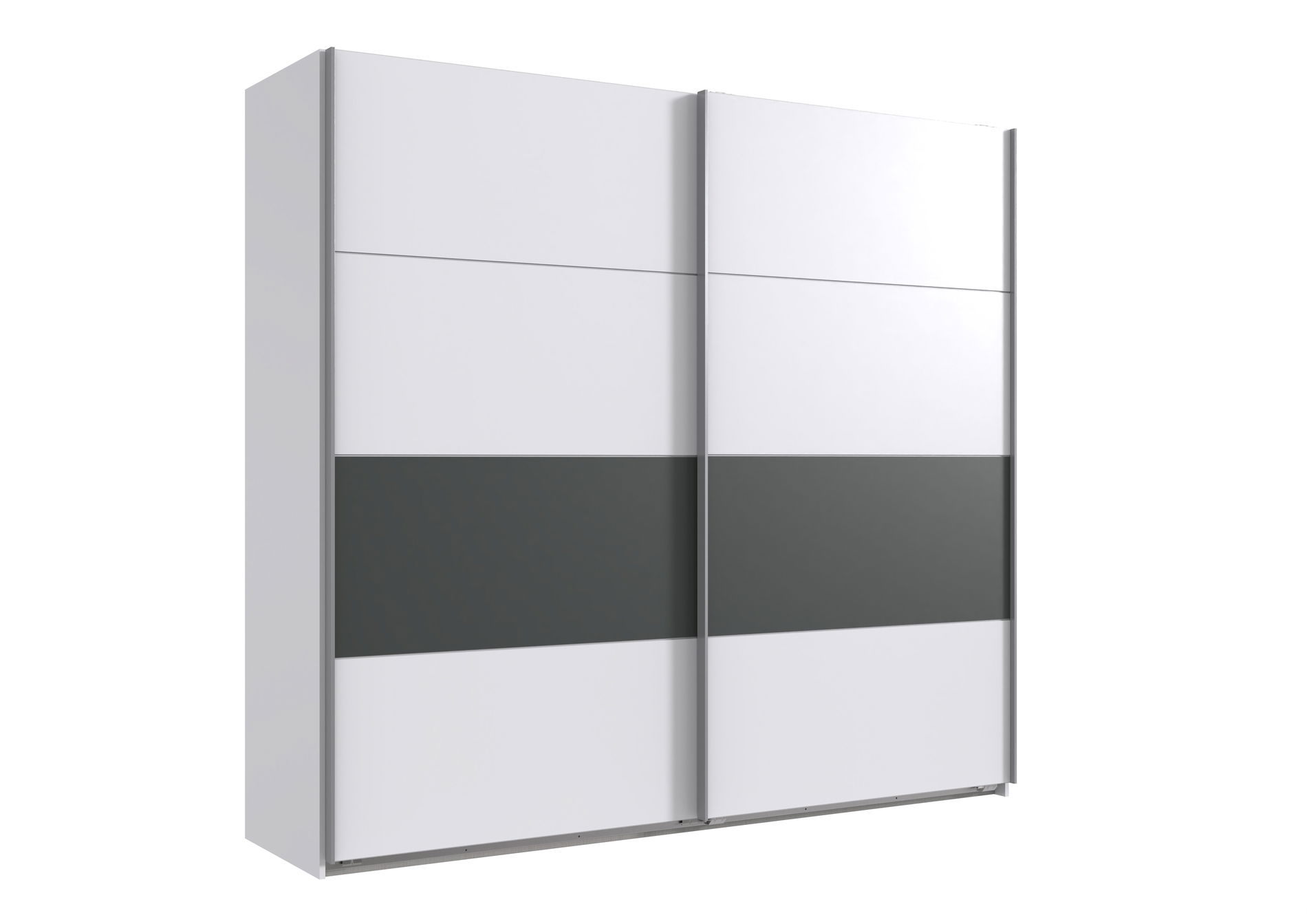 Wimex Angie Schwebetürenschrank 225 CM Weiss / Graphit