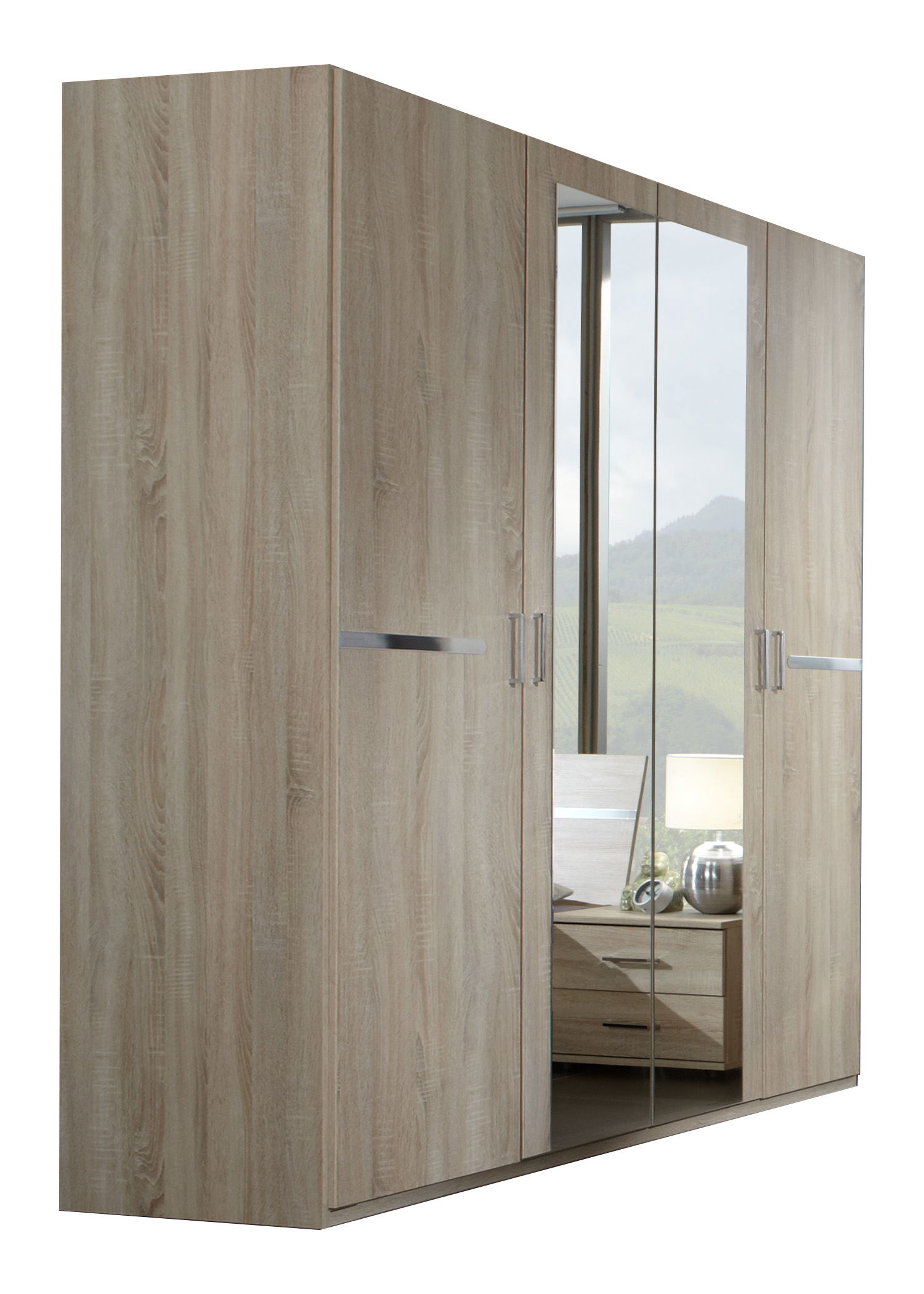 Wimex Anna Drehtürenschrank 180 CM  Eiche Saegerau-Nachbildung