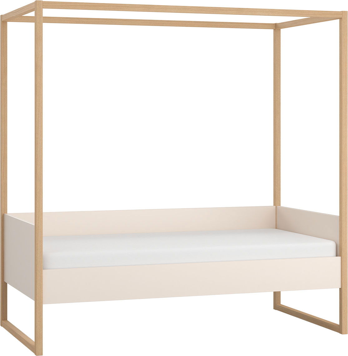 VOX 4 You Fresh Bett mit Baldachin 90x200cm sand beige/oak